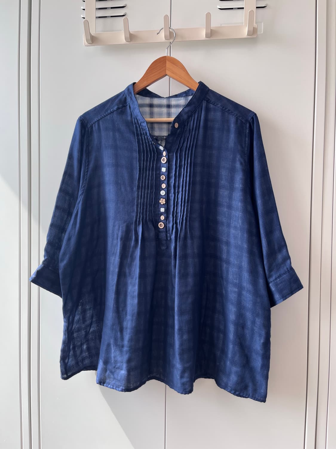 Colopuca 체크 단추 모리걸 블라우스 상품이미지5