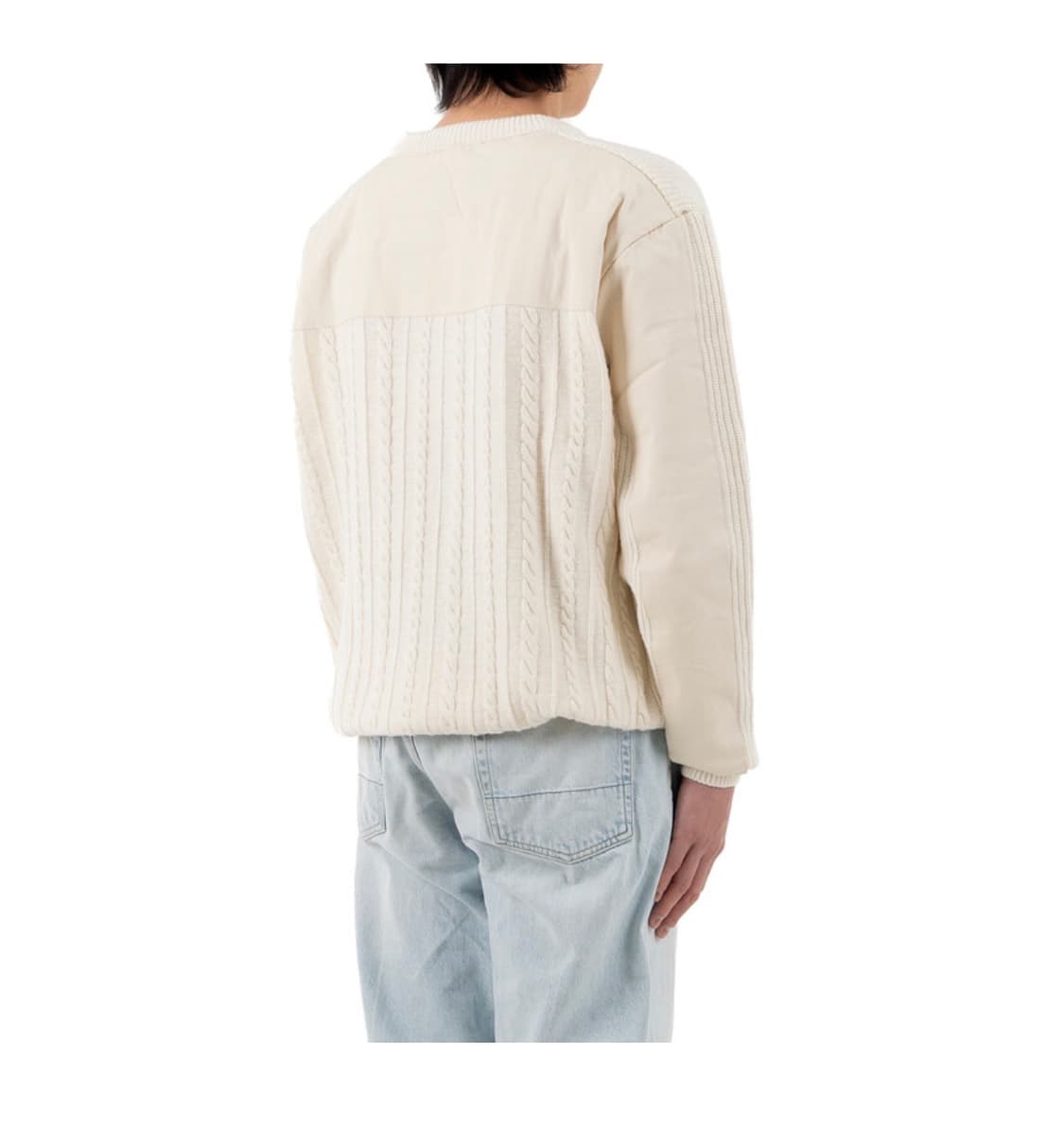 월스와일무브먼트 하이브리드 우븐 스웨터 아이보리 1사이즈 상품이미지3