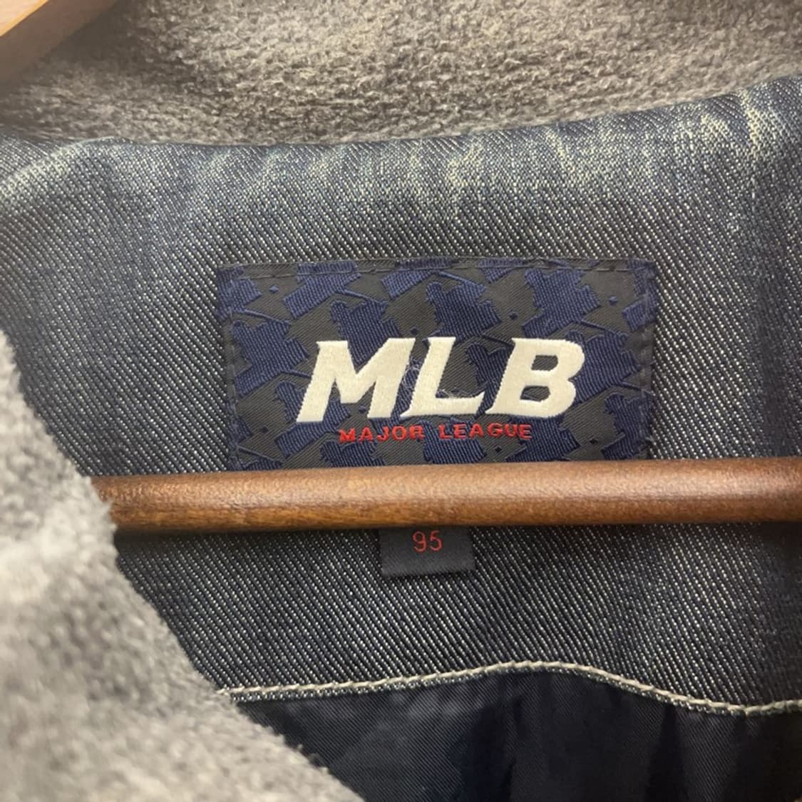 MLB 올드스쿨 레트로 스트릿 힙합 데님 패딩 자켓 95 C09664 상품이미지5