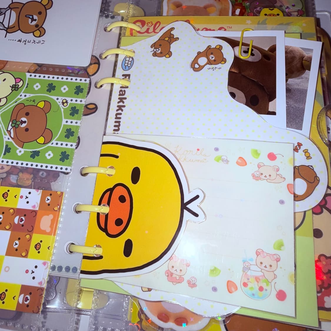 ✨리락쿠마 다이어리셋업/A6옐로우타입💛/66장 상품이미지6