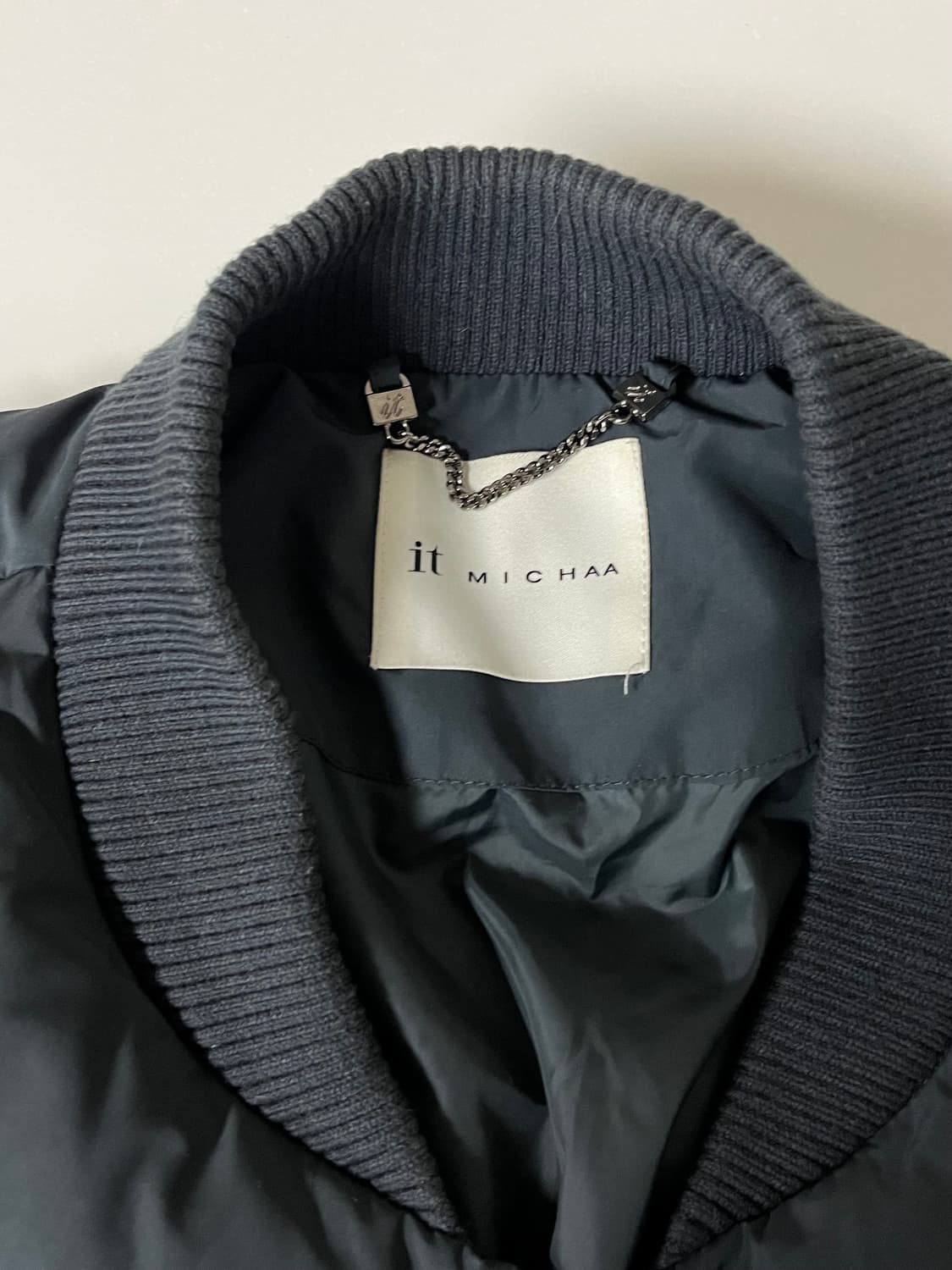 88-165) 잇미샤 덕다운 패딩 점퍼 네이비 상품이미지4