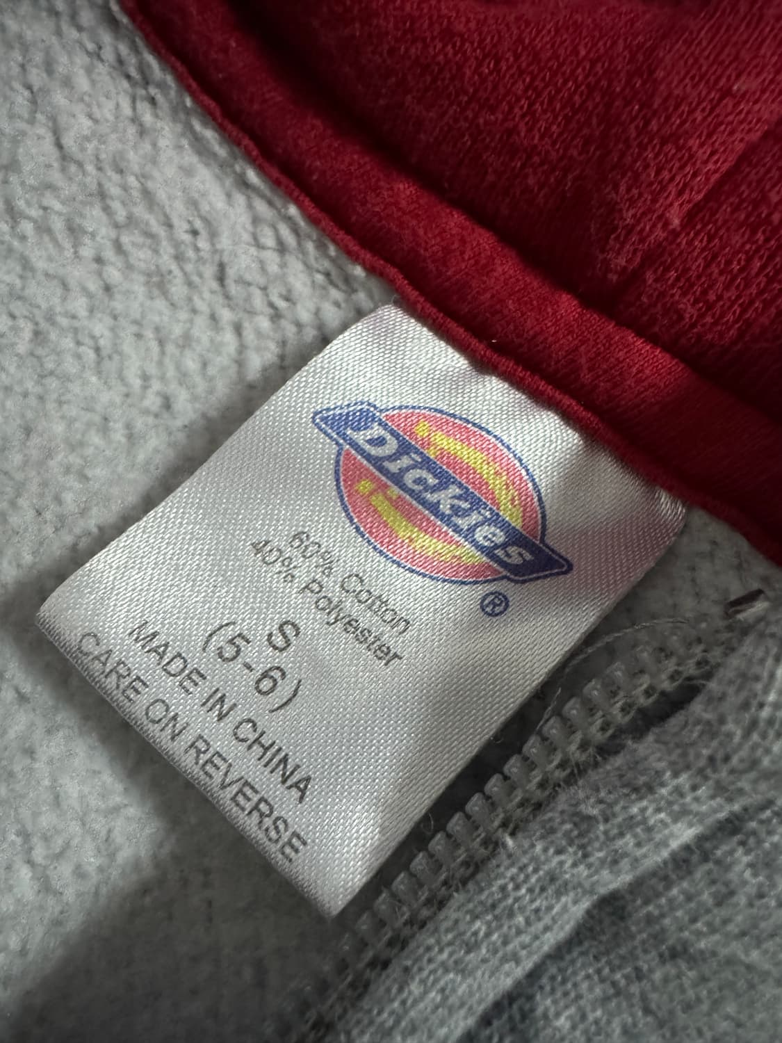 디키즈 Dickies 키즈 기모 후드집업 5 - 6세 그레이 상품이미지3