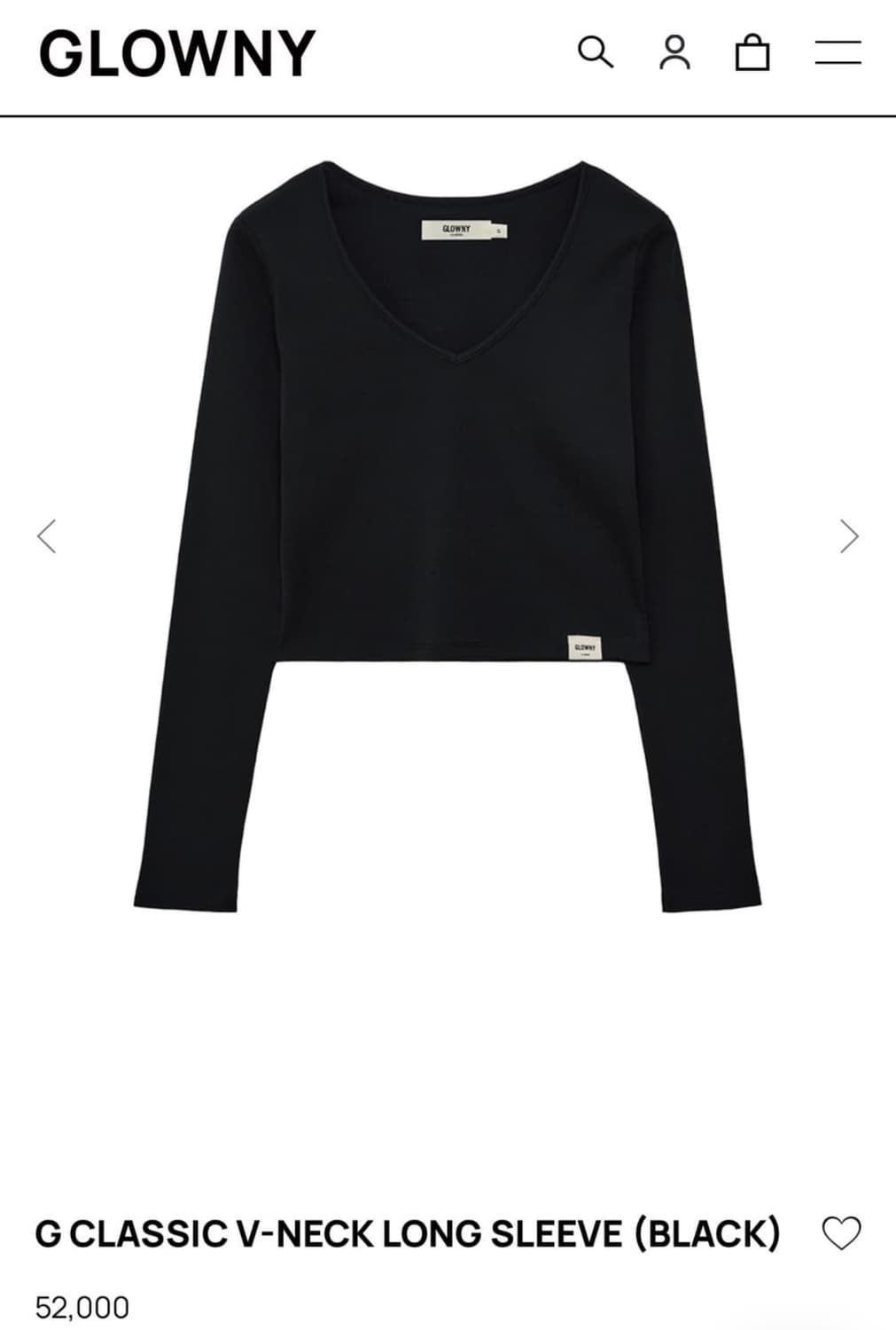 글로니 클래식 브이넥 롱 슬리브 상품이미지1