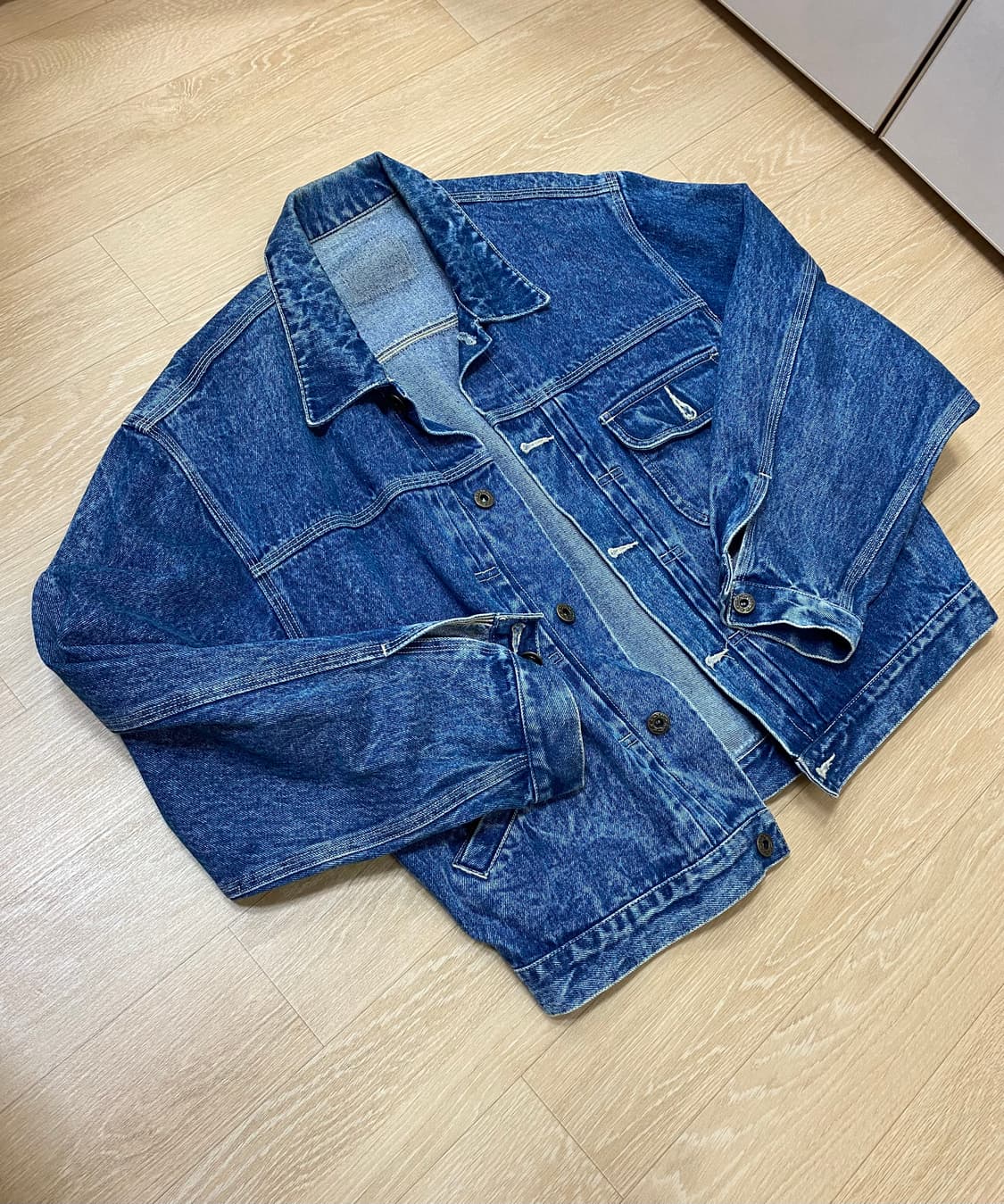 일본 빈티지 데님 자켓 (L) 상품이미지5