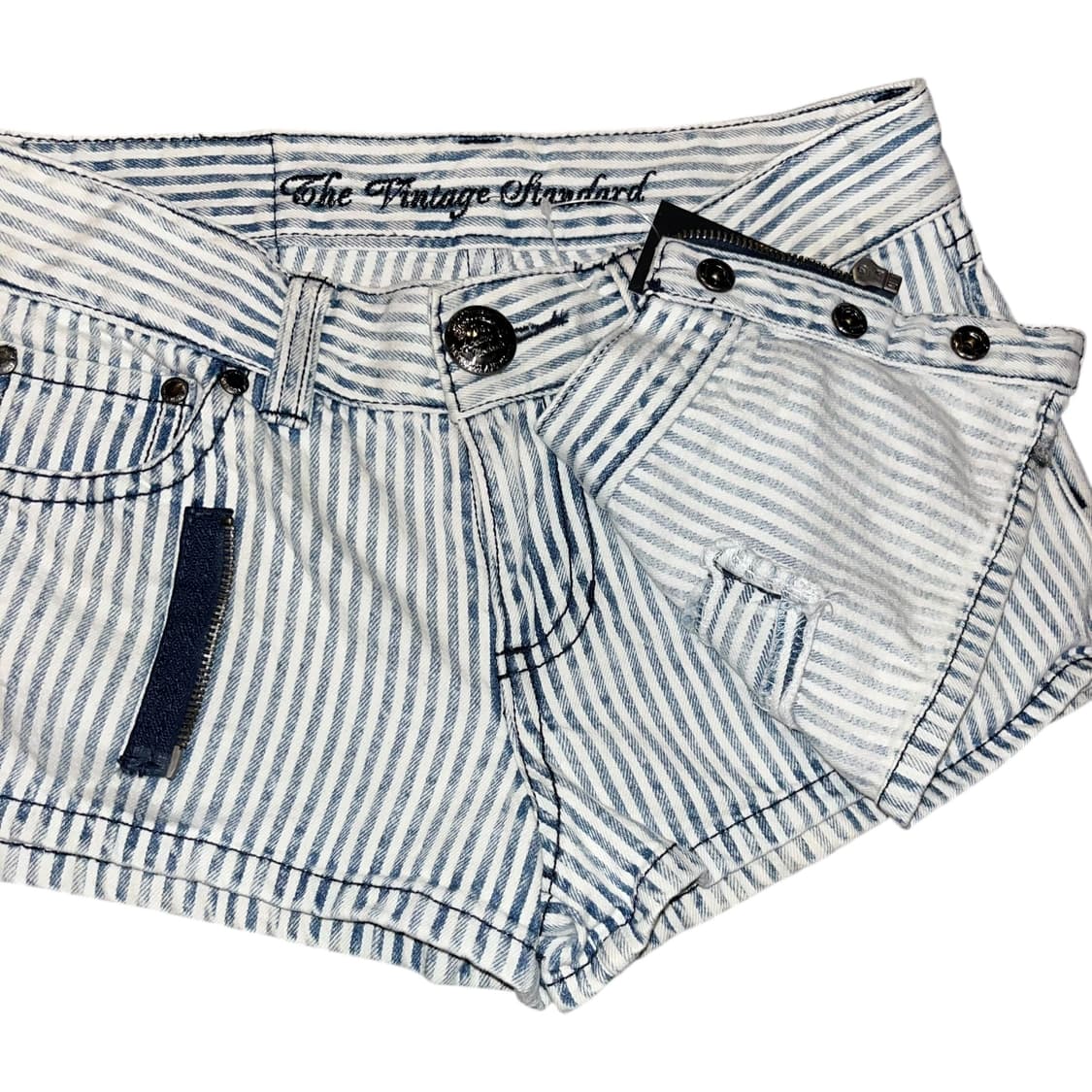 스트라이프 숏 스커트 팬츠 갸루y2k 상품이미지3