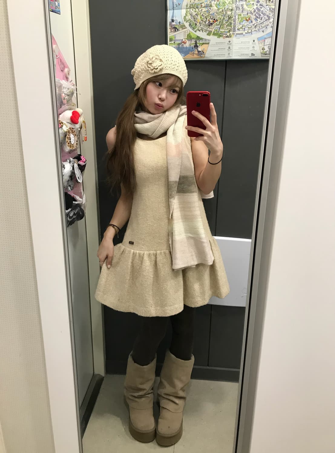 버버리 리즈리사 리본 포켓 베이지핑크 니혼진 코디세트 상품이미지3