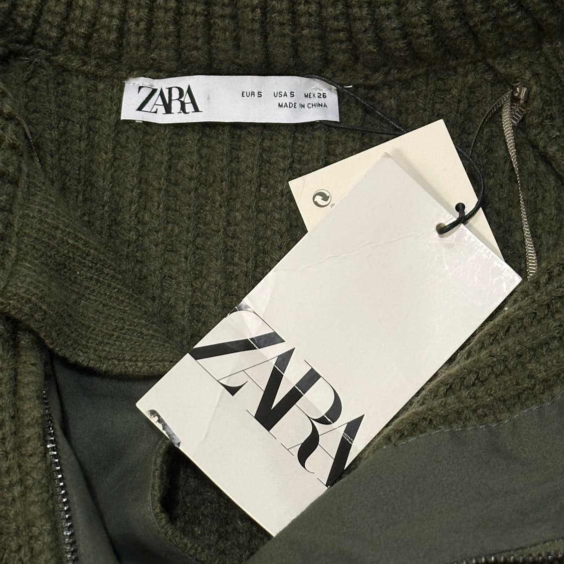 자라 ZARA 밀리터리 니트 스웨터 (M) 새상품 한정판 상품이미지7