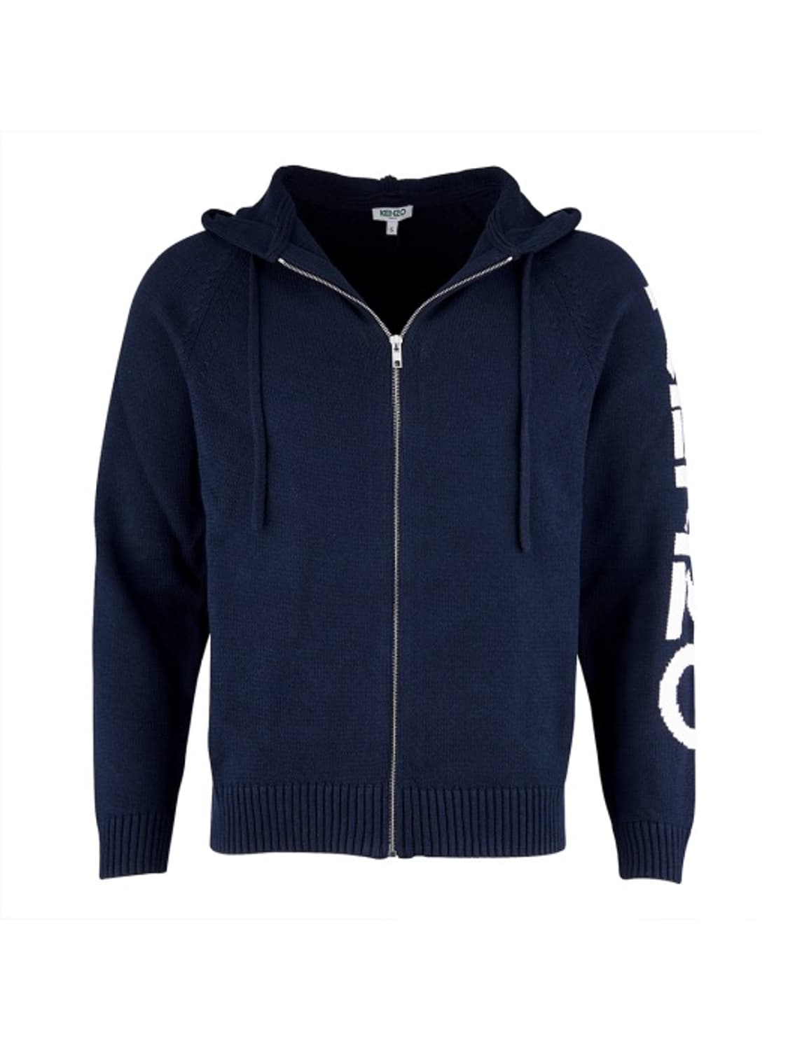 겐조 딥 블루 지퍼 업 드로스트링 니트 후드 집업 상품이미지10