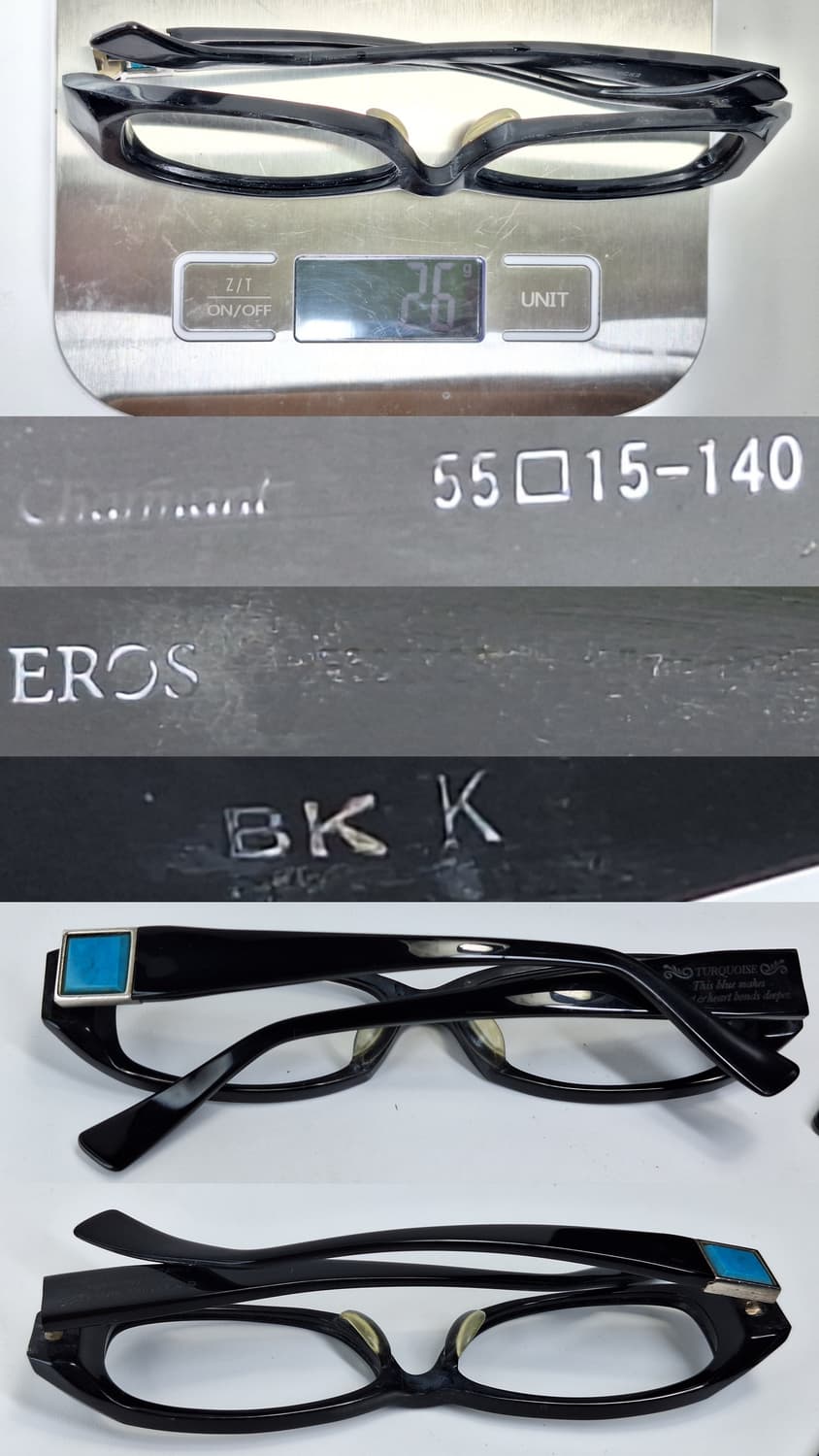 샤르망 EROS 에로스 EE22926 천연터키석 안경테 일본 하우스브랜드 상품이미지7