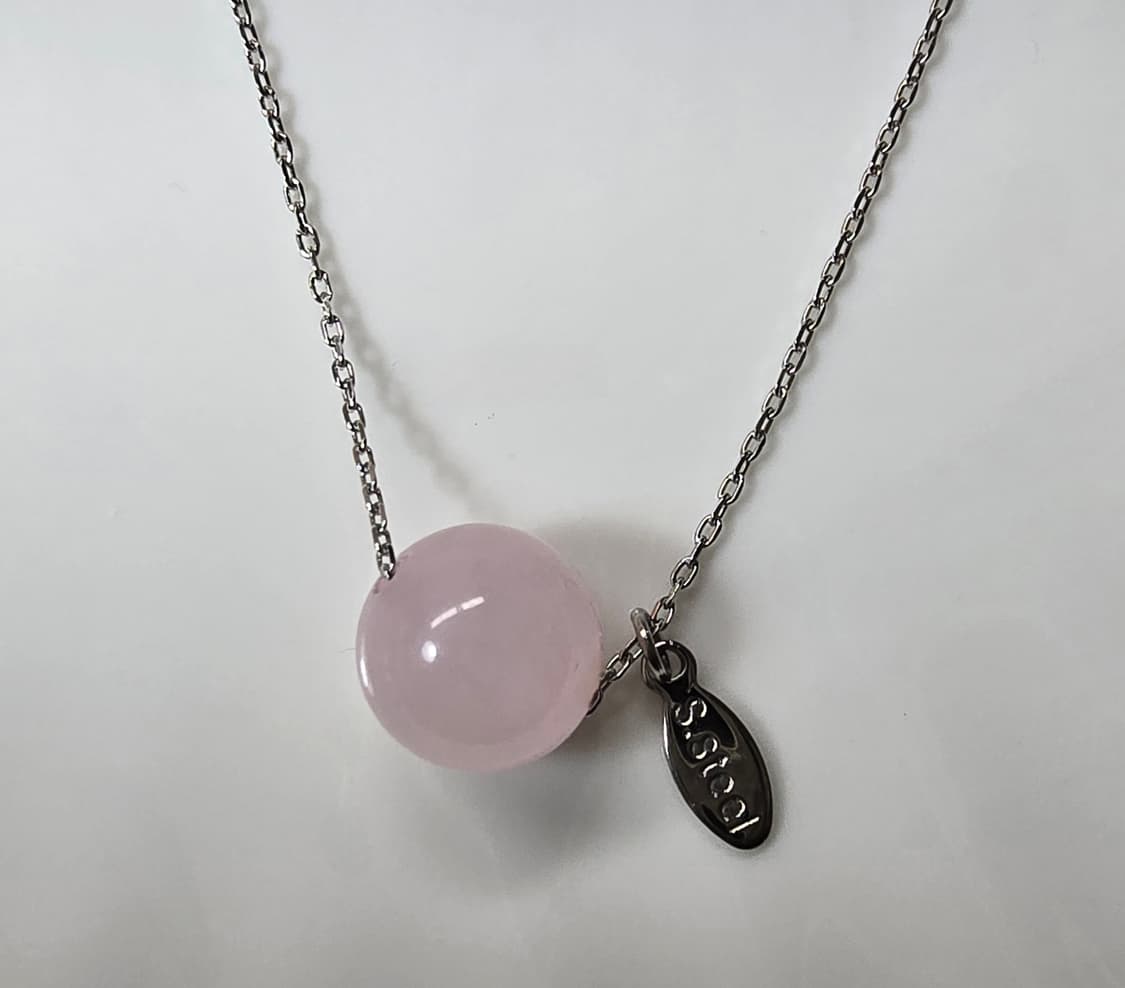 써지컬스틸 원석목걸이_장미석 상품이미지2