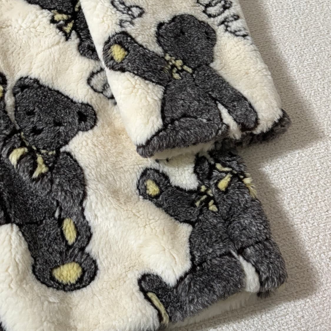 일본빈티지 테디베어 퍼 아우터 상품이미지3