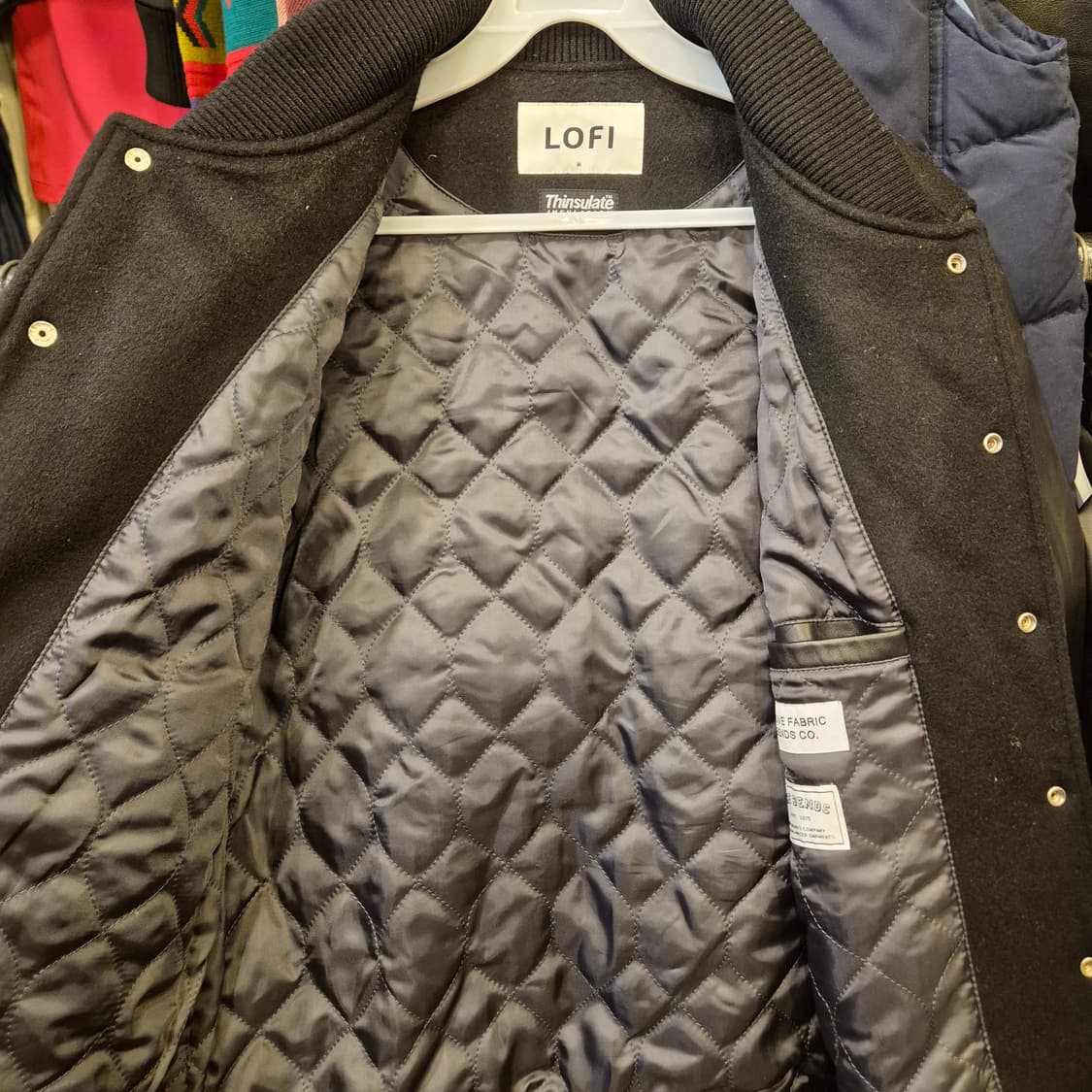 M 양가죽 배색 바시티자켓  상품이미지6