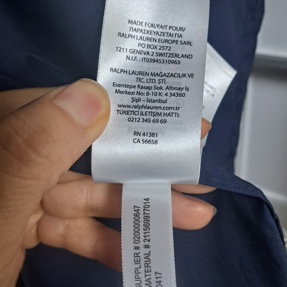 (거의새제품)폴로 랄프로렌 네이비 셔츠 0사이즈(44사이즈) 상품이미지9