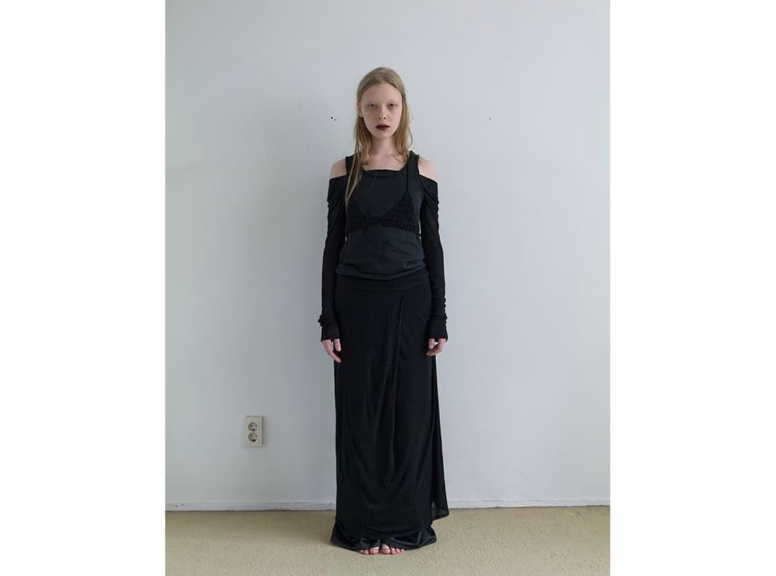 낫띵에브리띵 드레이프 더블 레이어드 스커트 상품이미지1