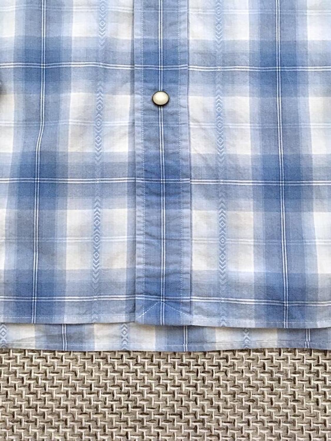 90s Plaid check Pearl snap western shirt 상품이미지5