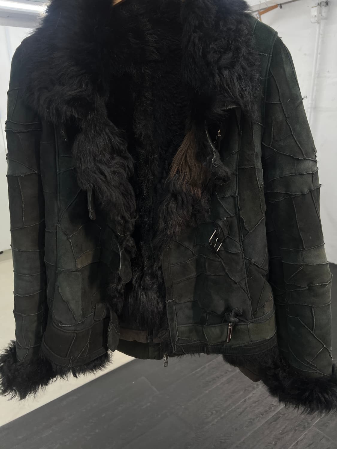 빈티지 패치워크 무스탕 자켓 상품이미지4