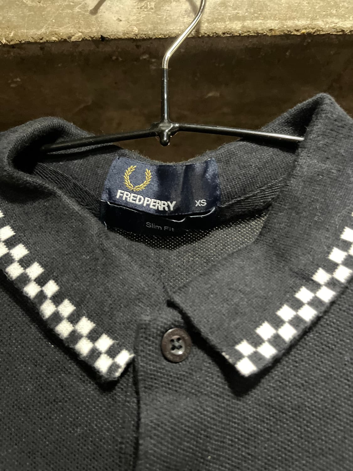 13AW Fred Perry 프레드페리 체커보드 트림 폴로 셔츠 상품이미지2