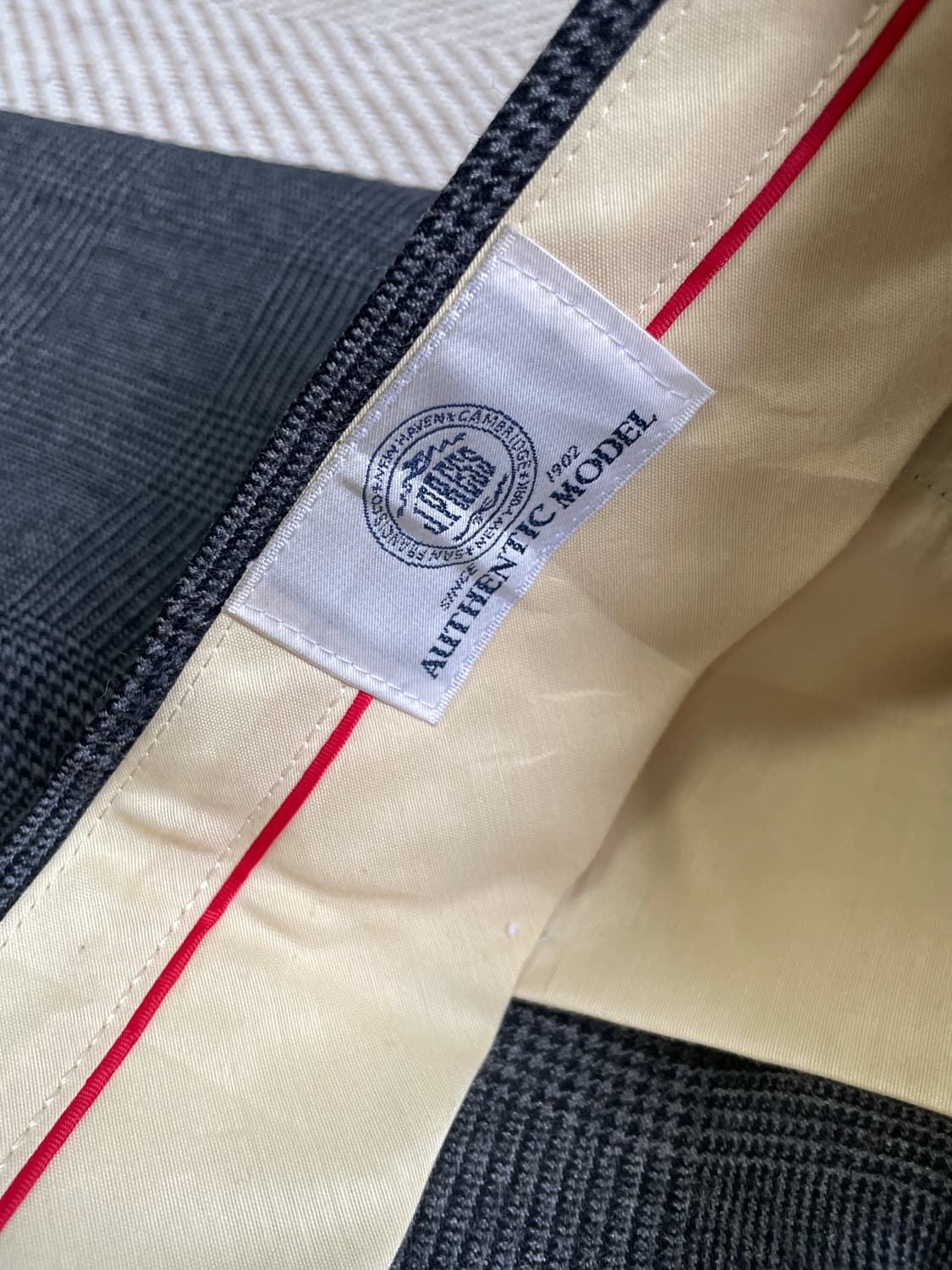 제이프레스 어센틱 글렌체크 그레이 슬렉스 상품이미지5