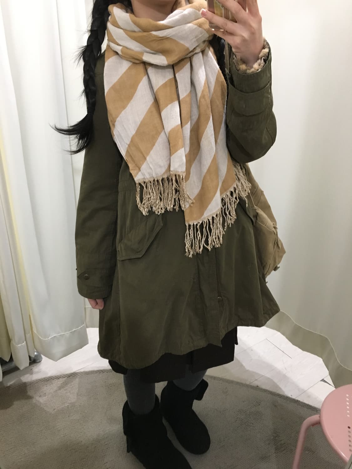 스트라이프 롱 스카프 머플러  상품이미지2