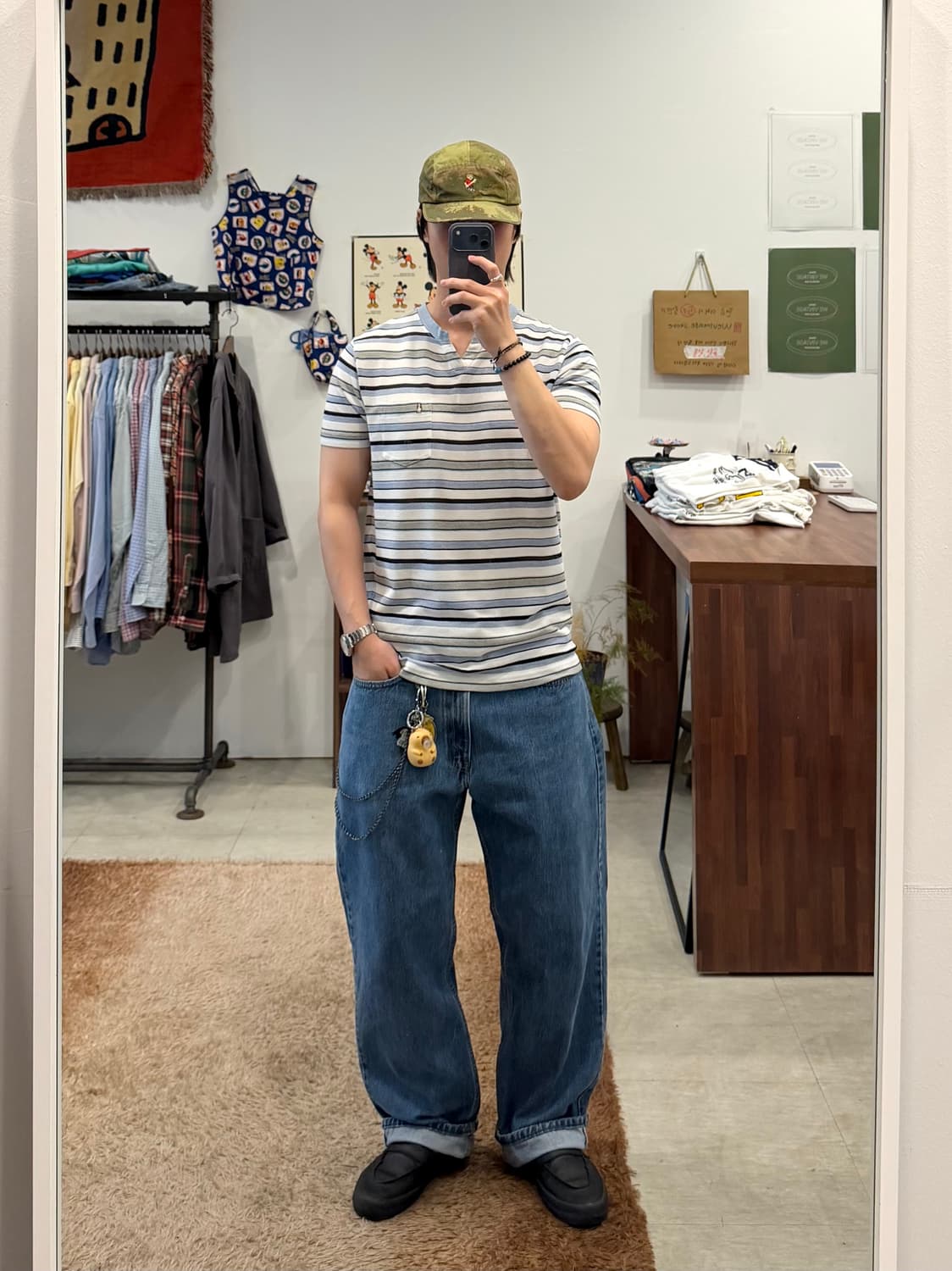 Hush Puppies 빈티지 매쉬 포켓 티셔츠 상품이미지2