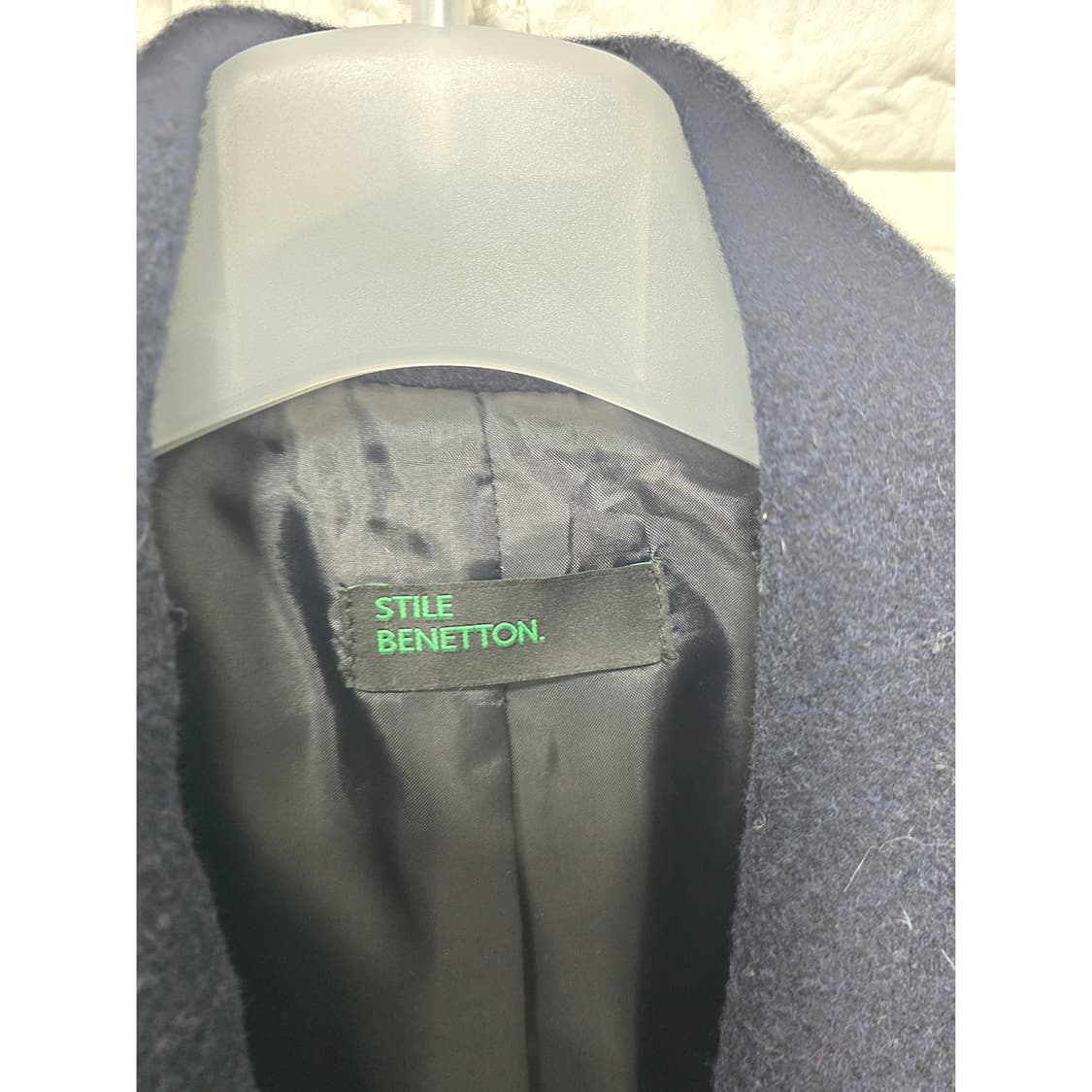 택포_ 베네통 네이비 더블 롱코트 M 상품이미지2