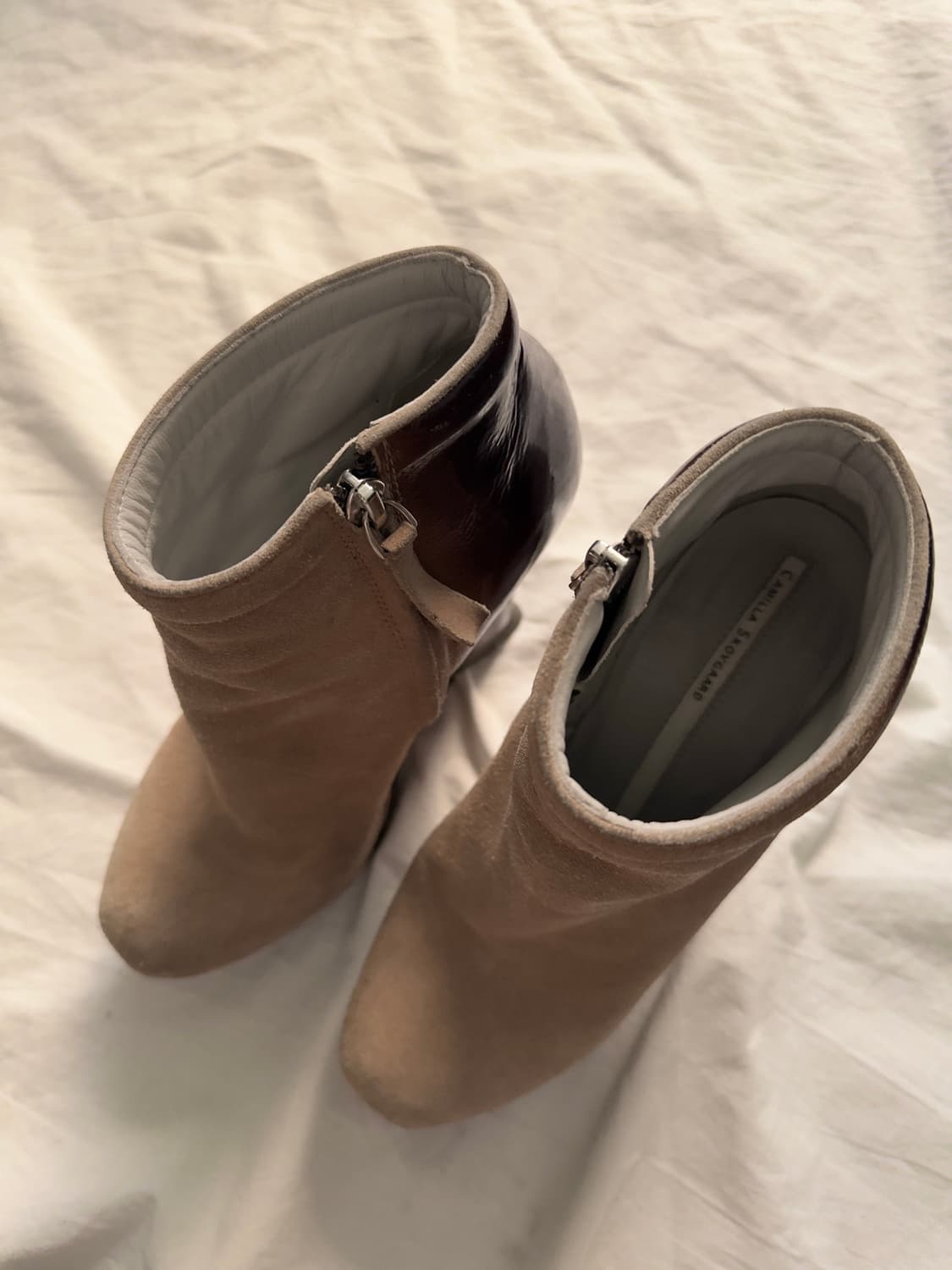 카밀라 스코브가드 옴브레 투톤 웨지힐 앵클부츠 상품이미지3