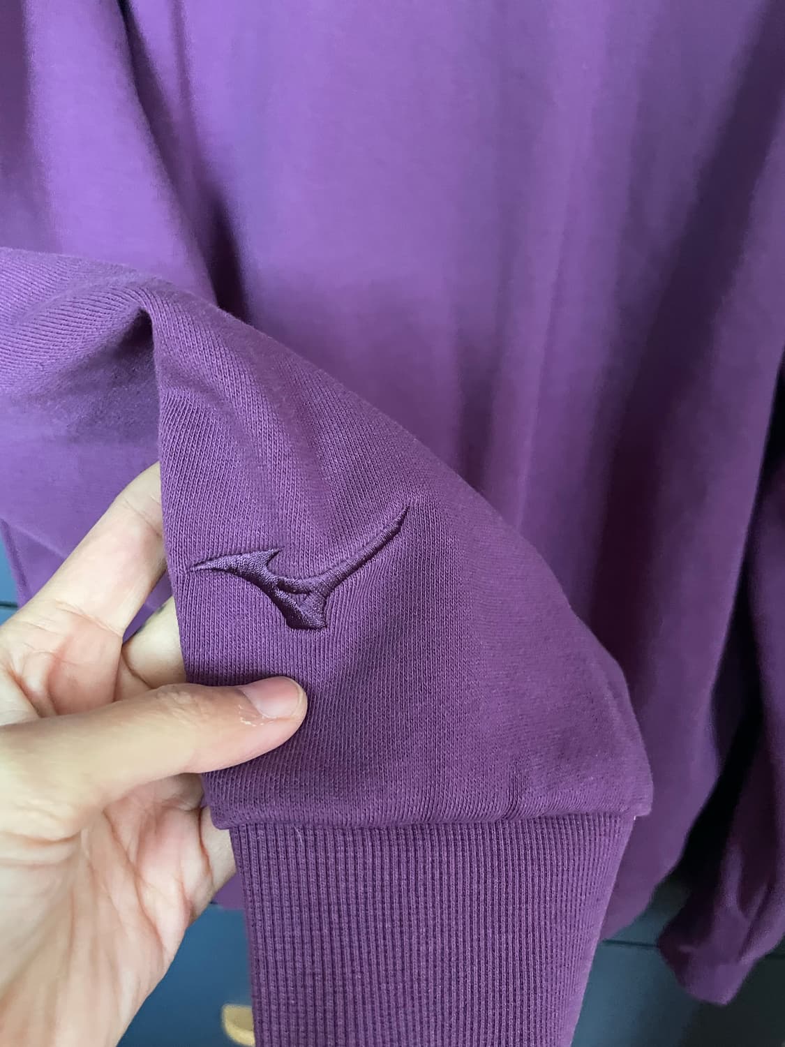 미즈노 퍼플 기모 후드티 상품이미지4