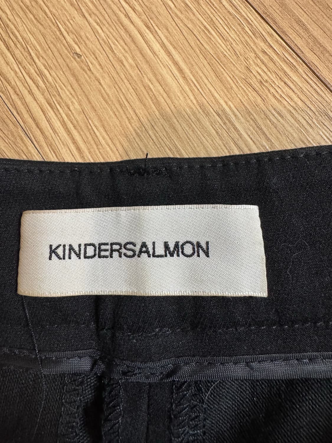 kindersalmon 킨더살몬 블랙코튼 팬츠 상품이미지3