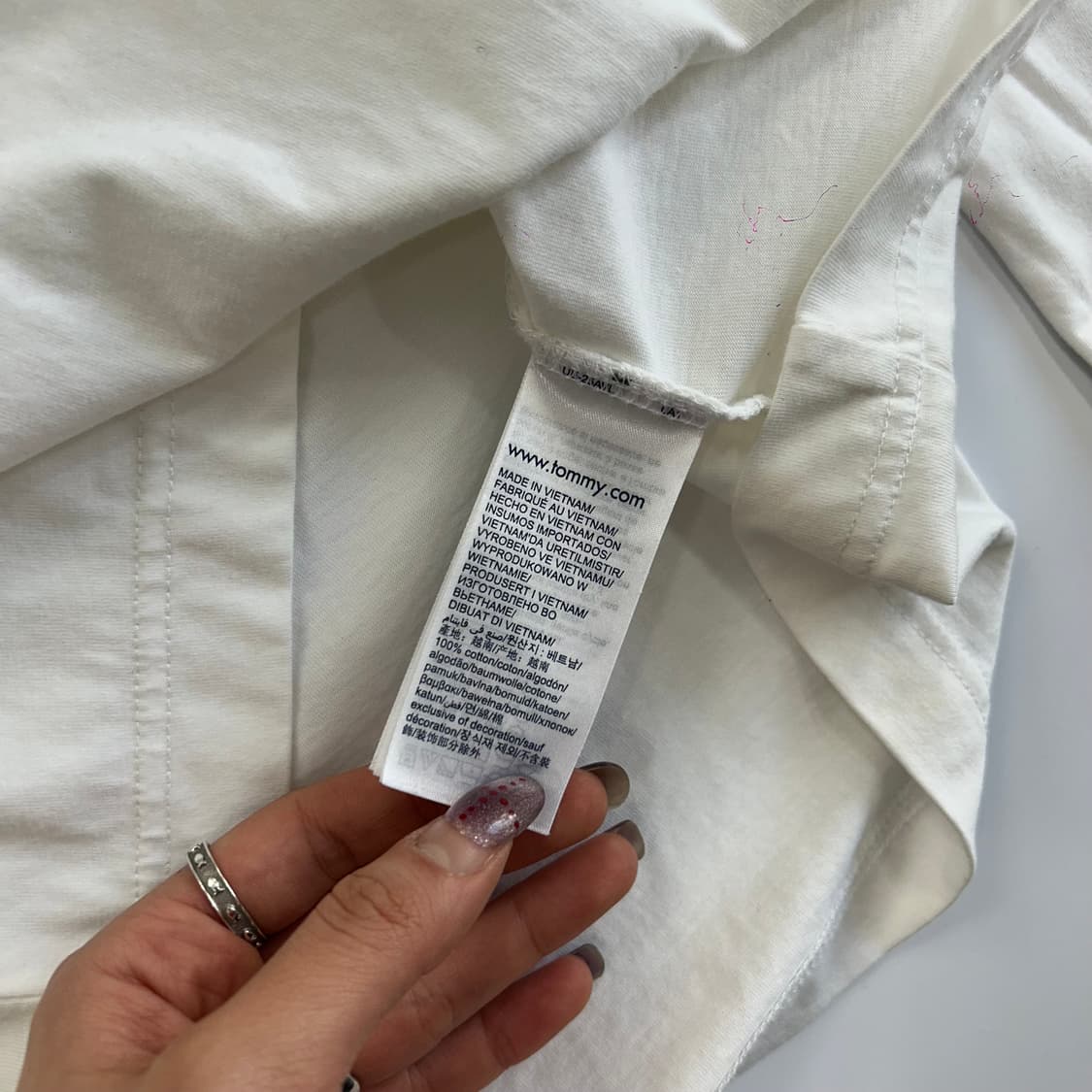 Tommy hilfiger 타미힐피거 사이드로고 화이트 롱슬리브 상품이미지7