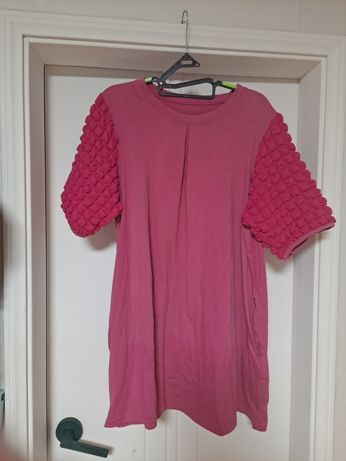 퍼프 반팔 롱티셔츠  상품이미지2