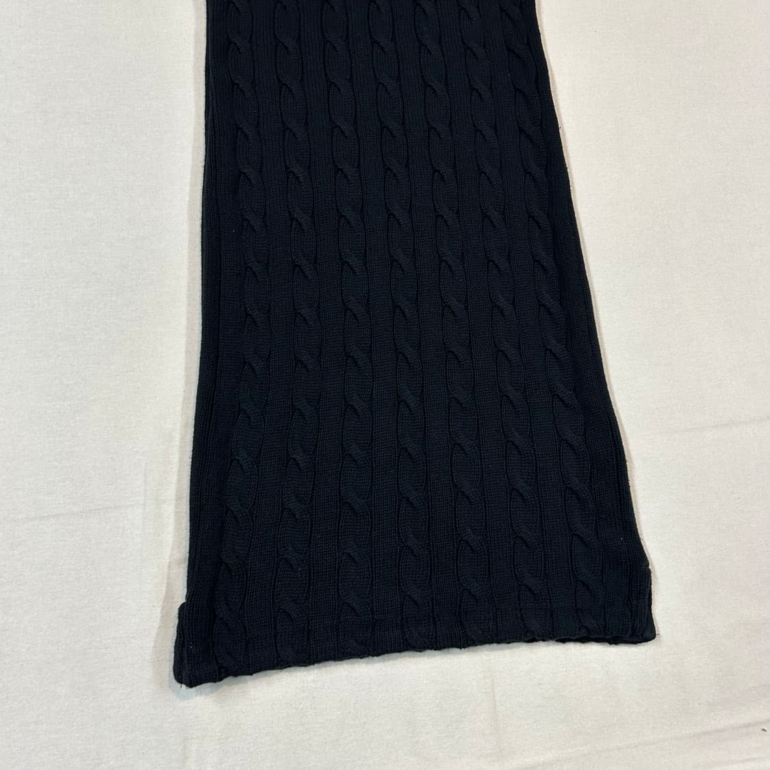 XS) 폴로 랄프로렌 블랙 케이블 니트 원피스 신형 큐알탭 상품이미지3