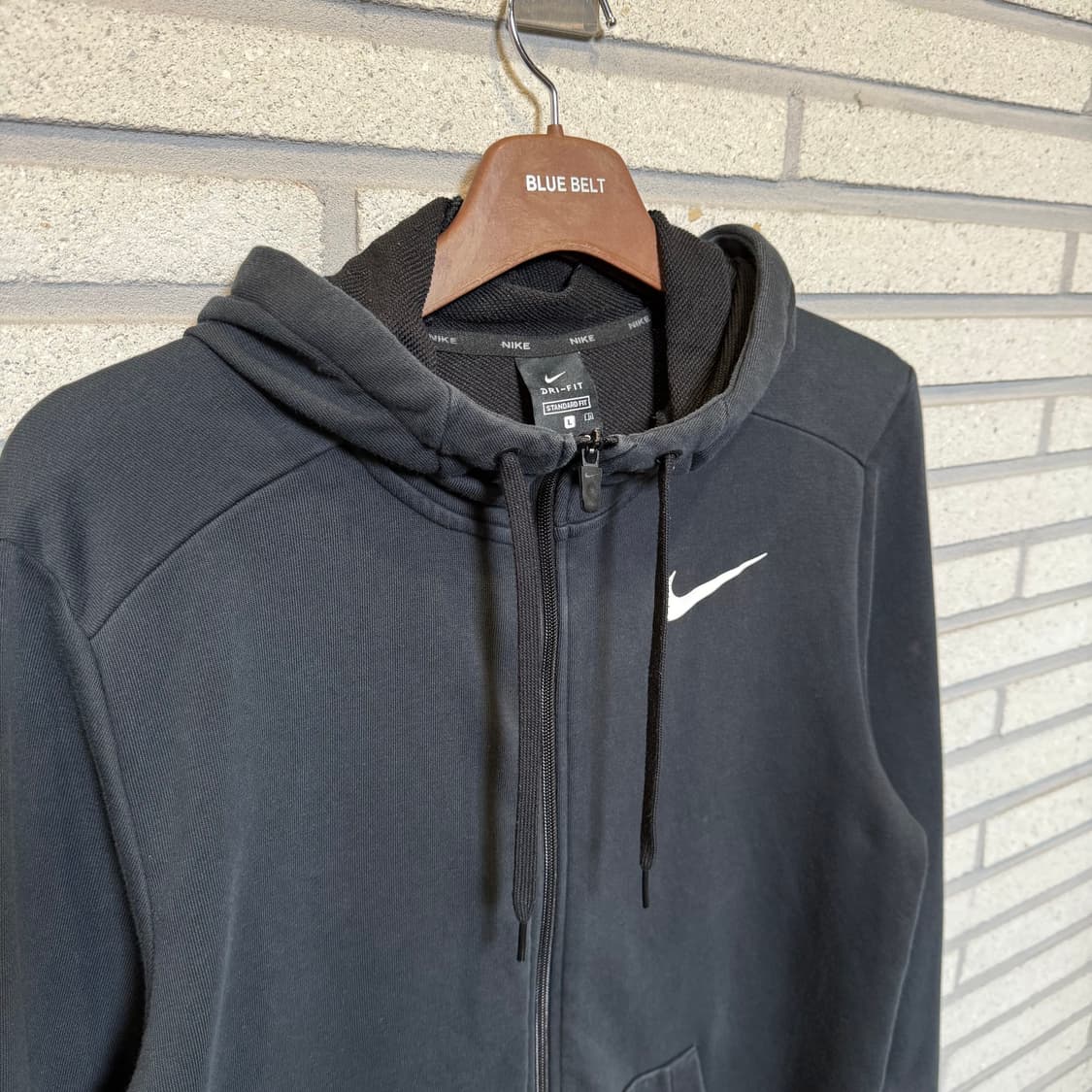 나이키 스우시 후드 집업 블랙 컬러 상품이미지3