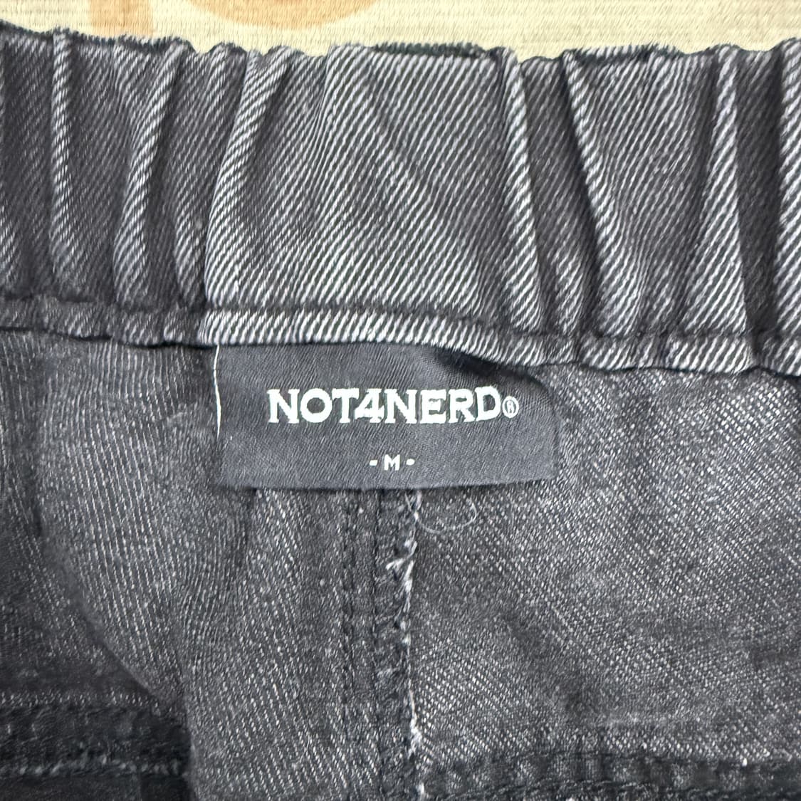 (M)낫포너드 NOT4NERD 흑청 와이드 밴딩 데님팬츠 상품이미지2