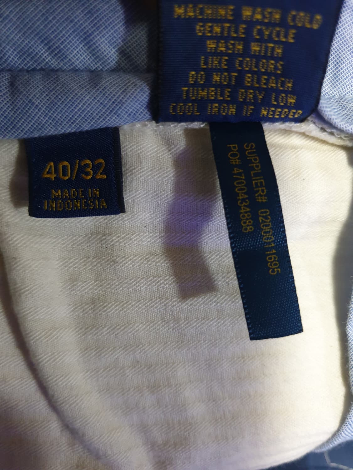 폴로랄프로렌 스트레치 슬림핏 클래식 치노팬츠 아이보리 (40/32) 상품이미지7