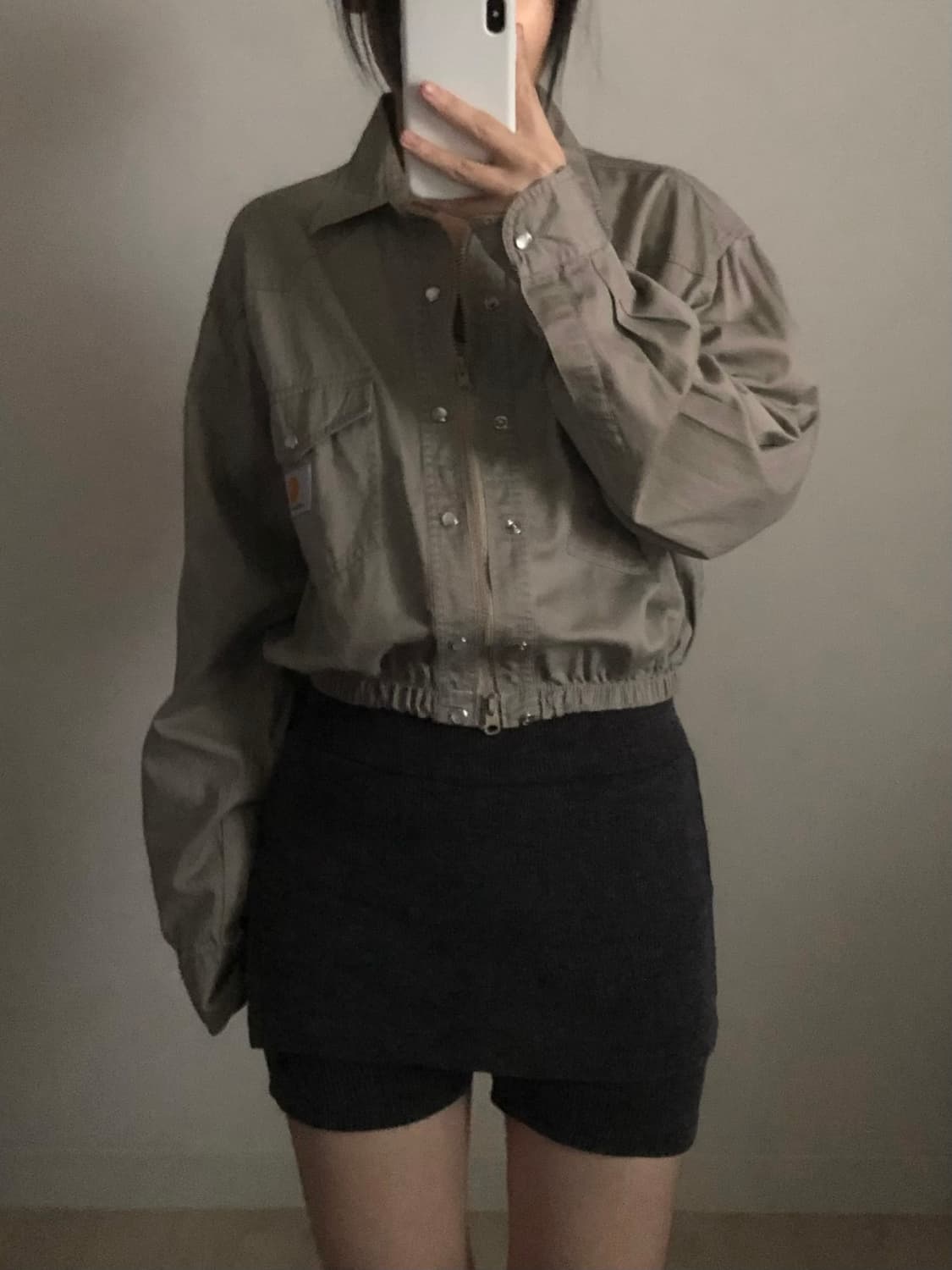 칼하트 리메이크 크롭 셔츠 상품이미지1