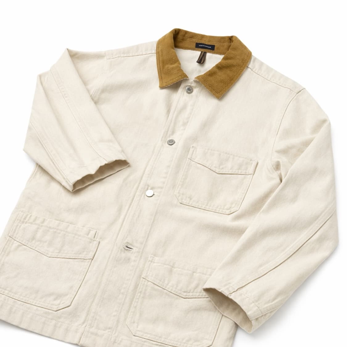 드레익스 에크루 코듀로이 카라 초어 자켓 상품이미지2