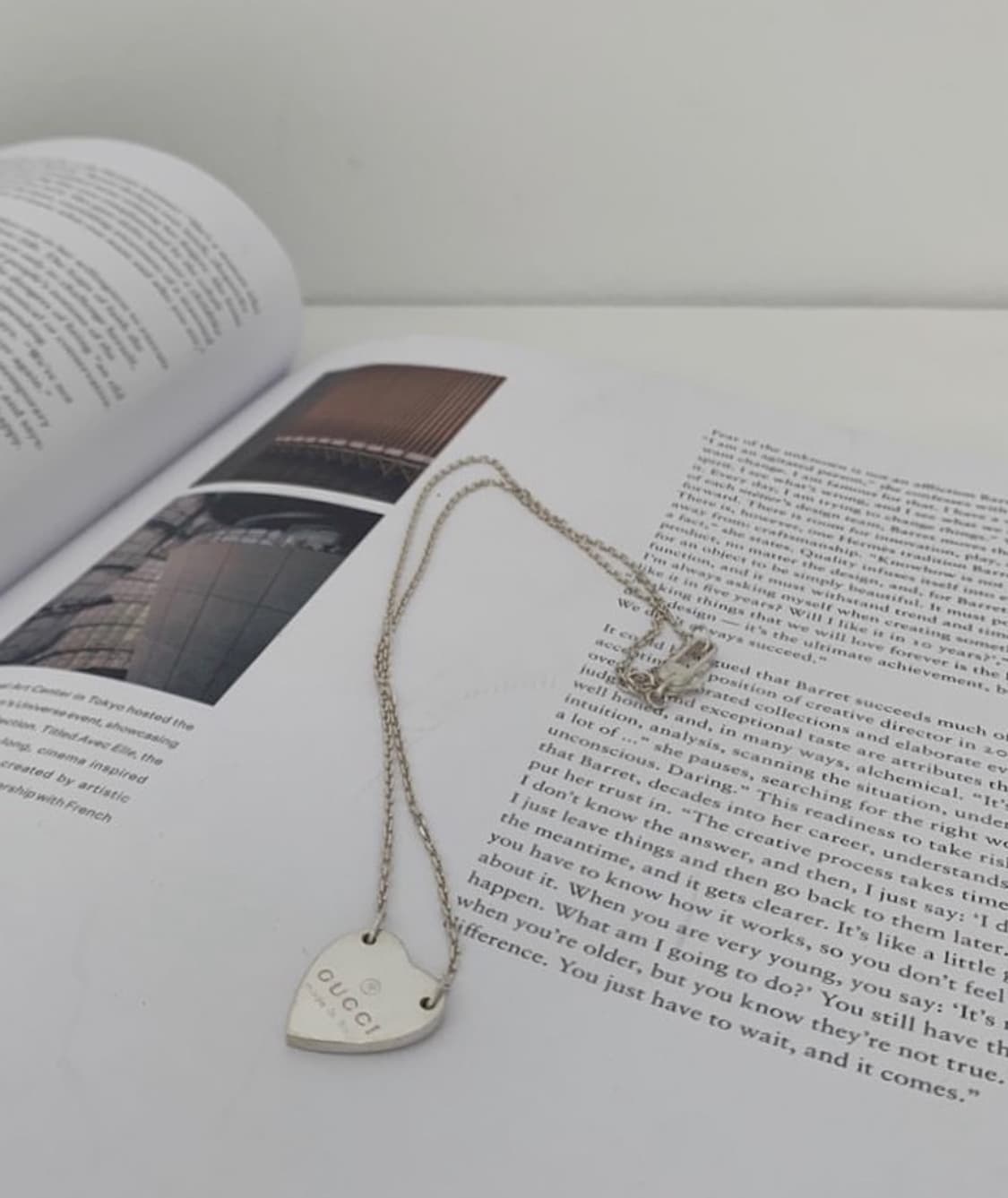 구찌 하트 팬던트 목걸이 실버 상품이미지3