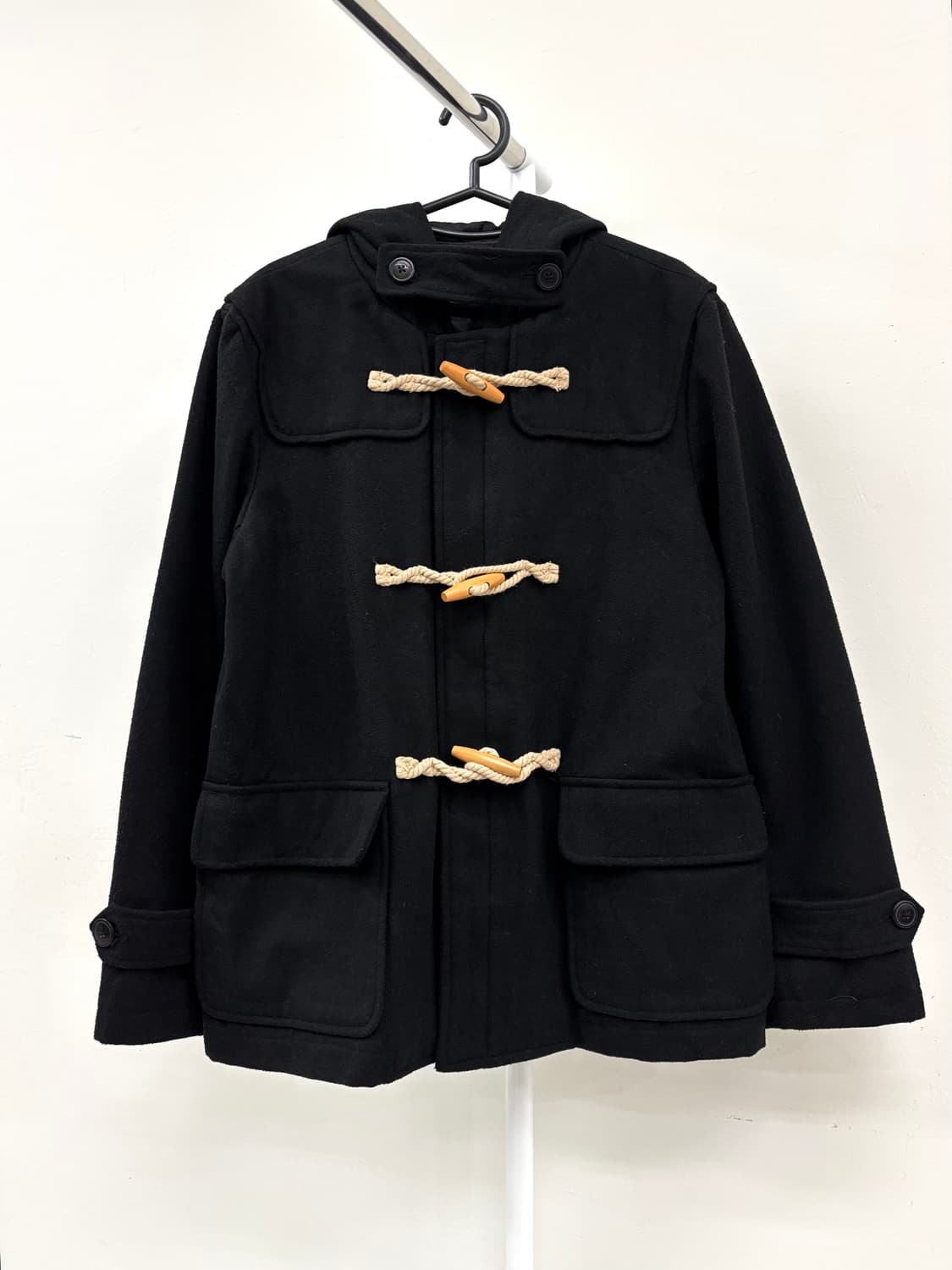 빈티지 블랙 하프 더플 코트 상품이미지6