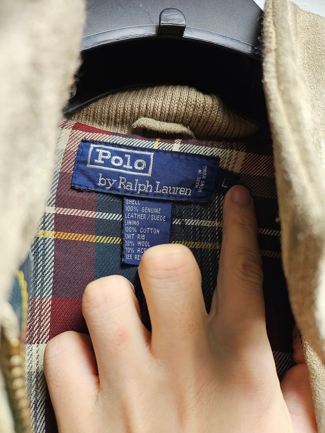 90's 폴로 스웨이드 해링턴자켓 상품이미지2