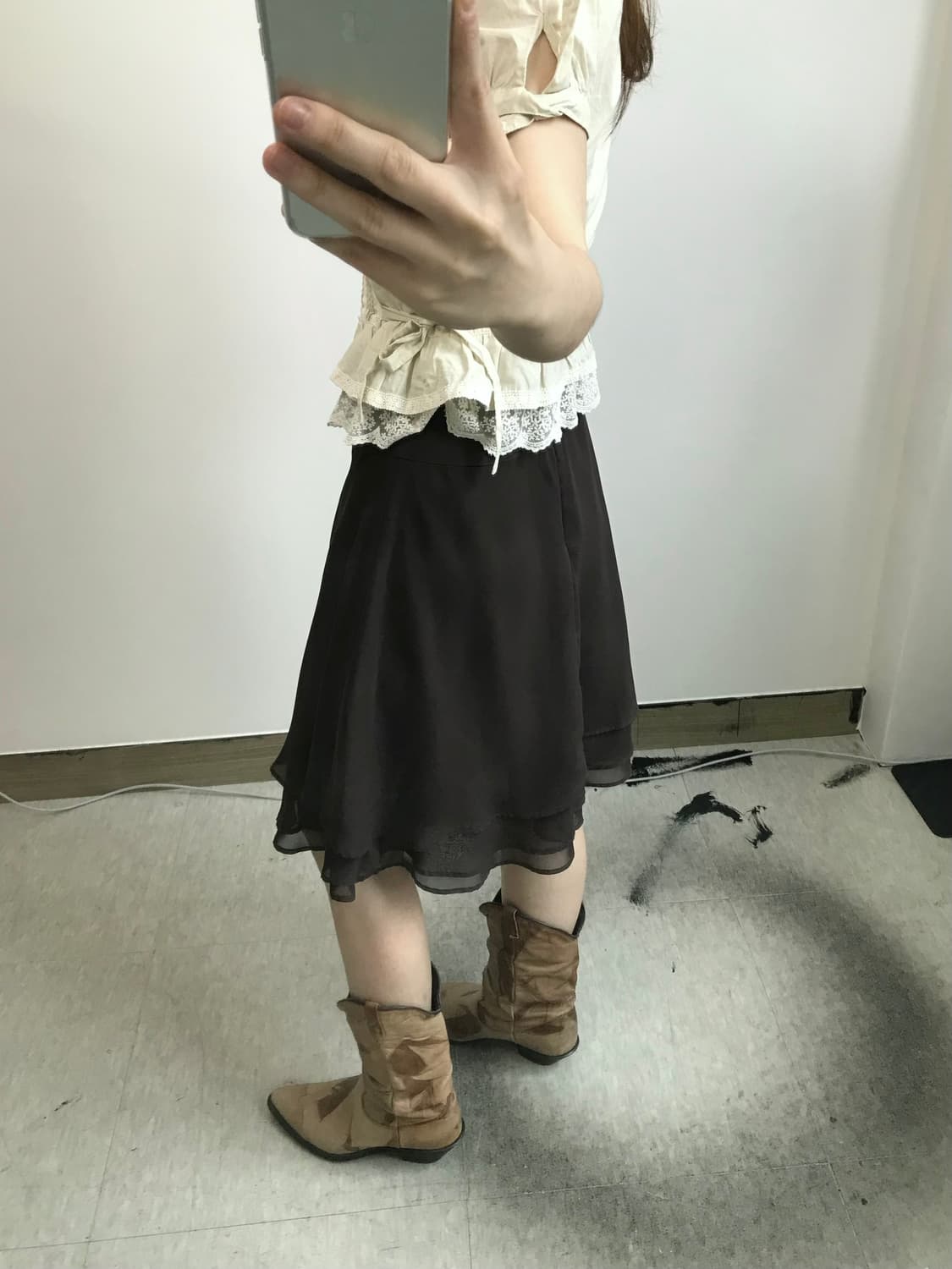 빈티지 레이어드 스커트 상품이미지2