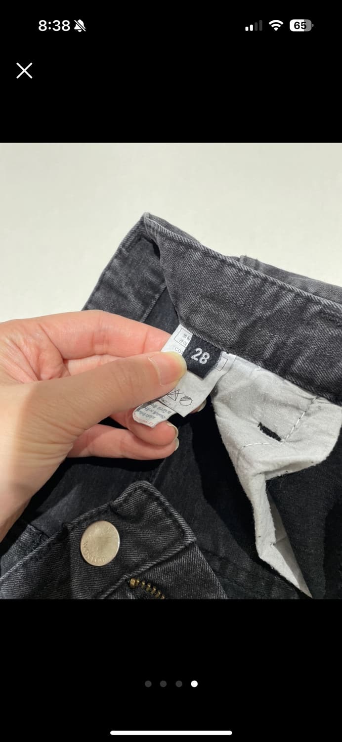 원로그 슬림다크 블랙 바지m 상품이미지4