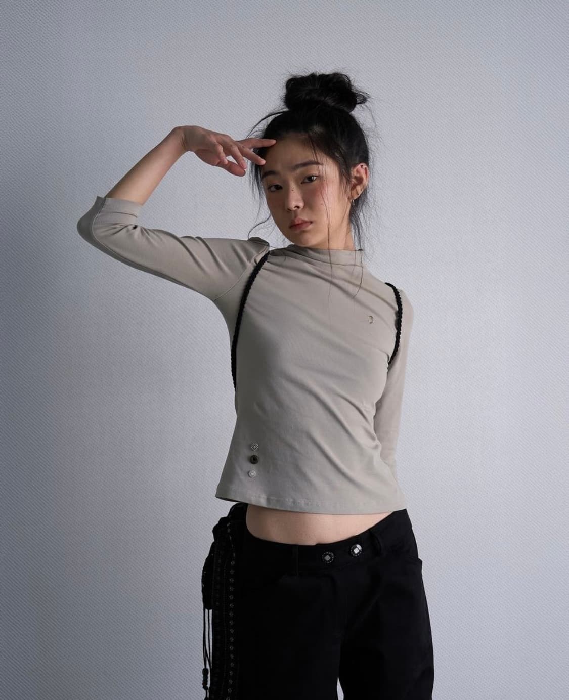 시오서울 하프 넥 카프리 슬리브 탑 상품이미지1