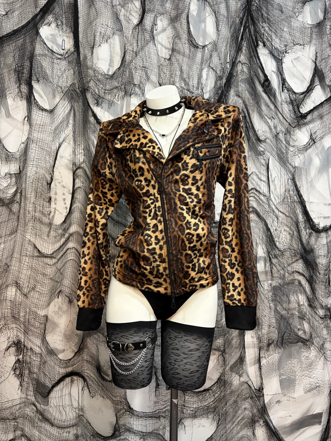 Y2K Leopard Rider Jacket 상품이미지7