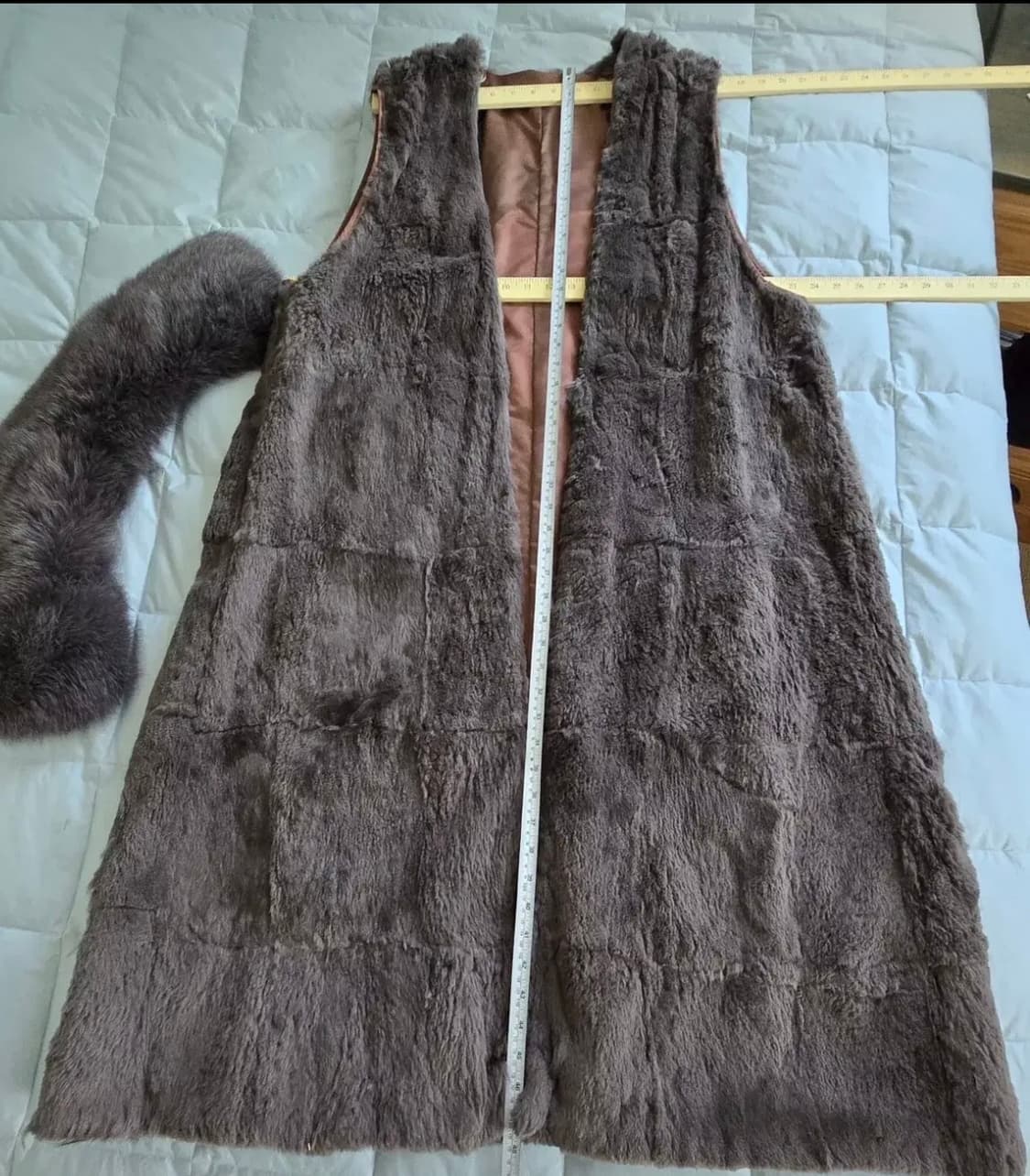 영국산 / 애쉬 카키 퍼라이닝 무스탕 트렌치 코트 / 3XL - 4XL 상품이미지6