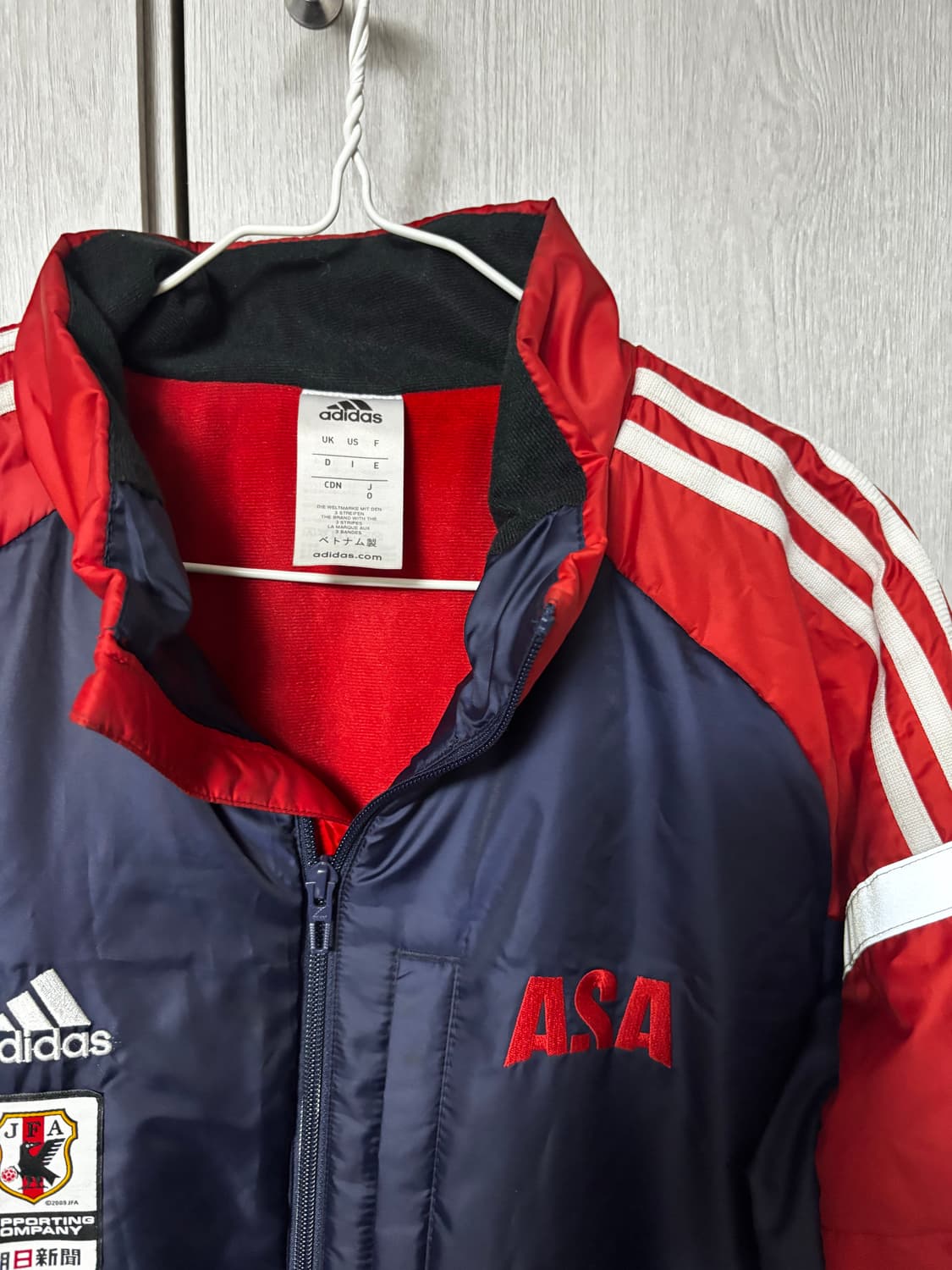 대장급 일본 국대 아디다스 어센틱JFA 한일개최기념 누빔점퍼 상품이미지2