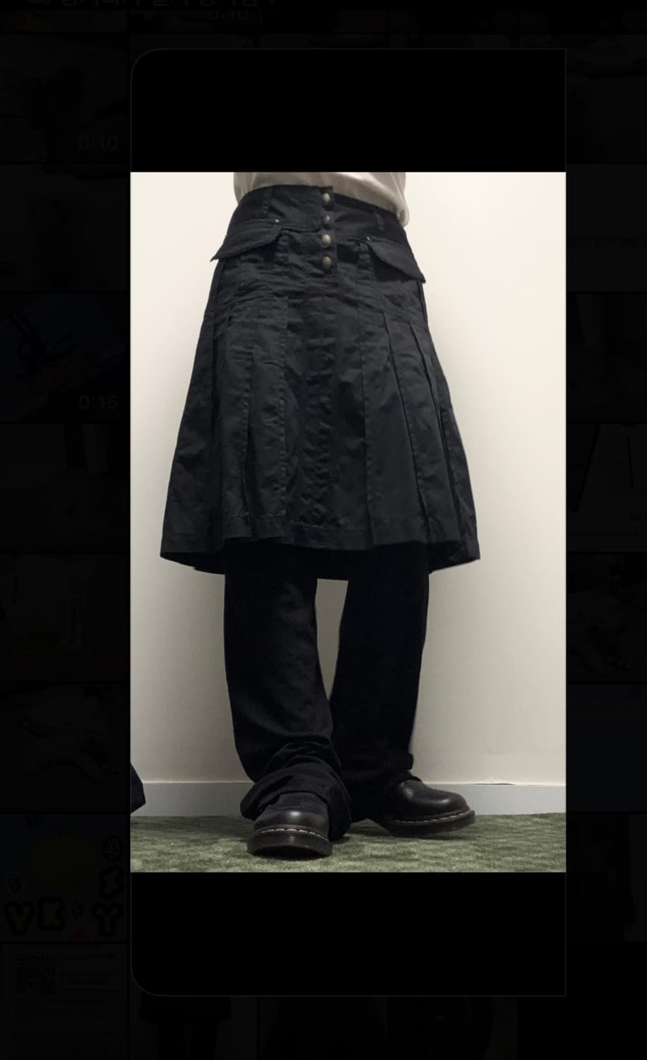 일본 빈티지 미디 스커트 상품이미지1