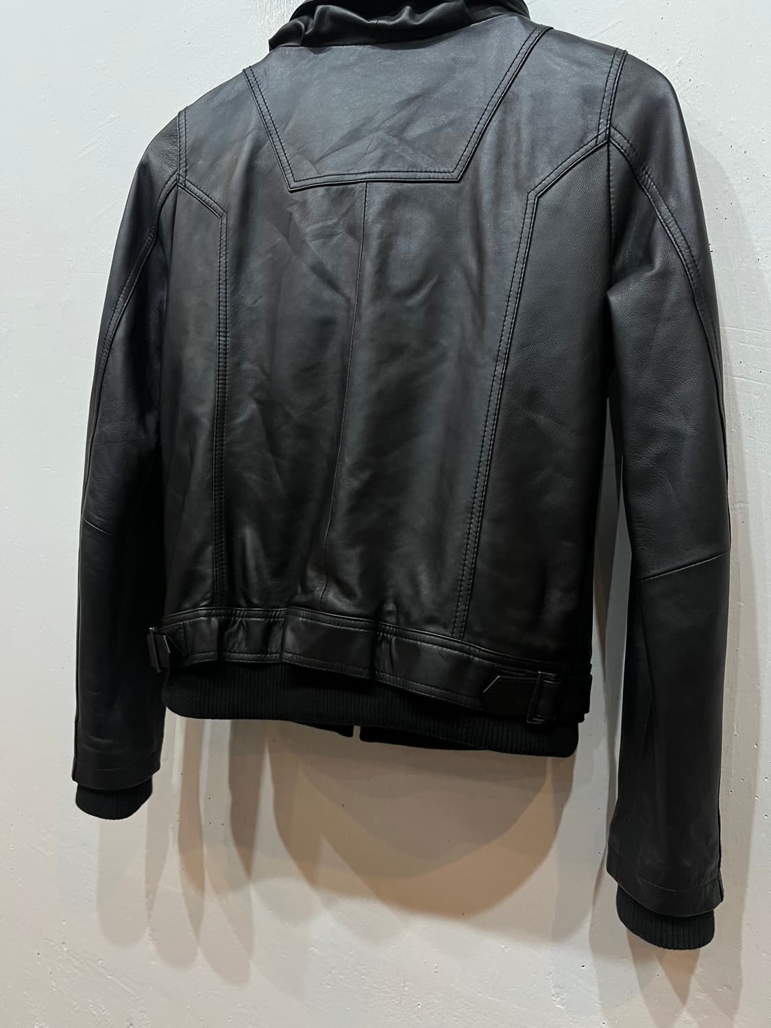 ARTICO 하이넥 양가죽 자켓 우먼즈 블랙 상품이미지4