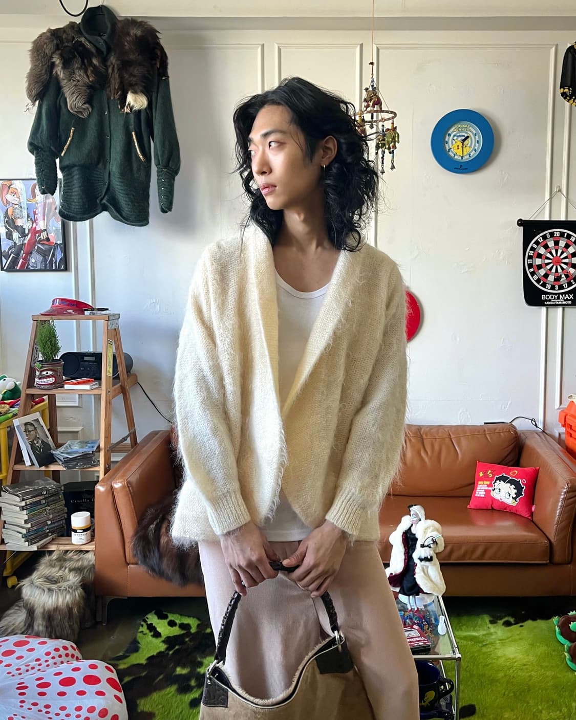 1970s Pierre Cardin Mohair Robe Cardigan 상품이미지2