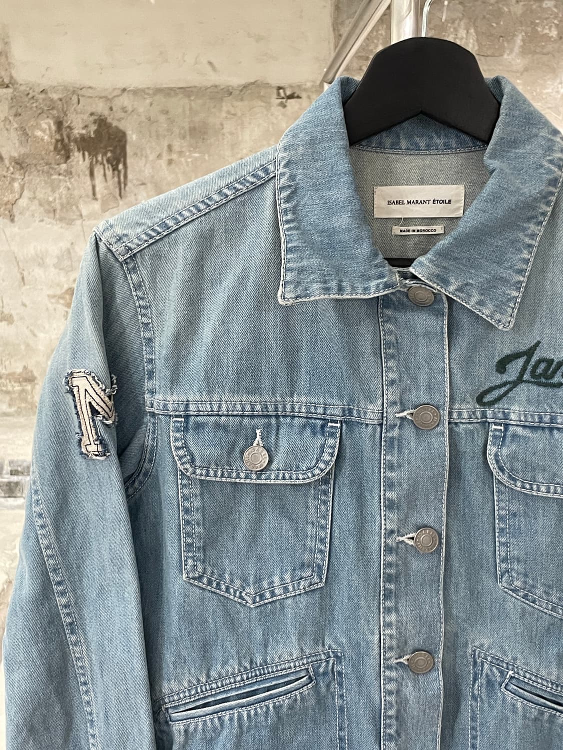 이자벨 마랑 에뚜왈 연청 레인 메이커스 크롭 데님 자켓 상품이미지3
