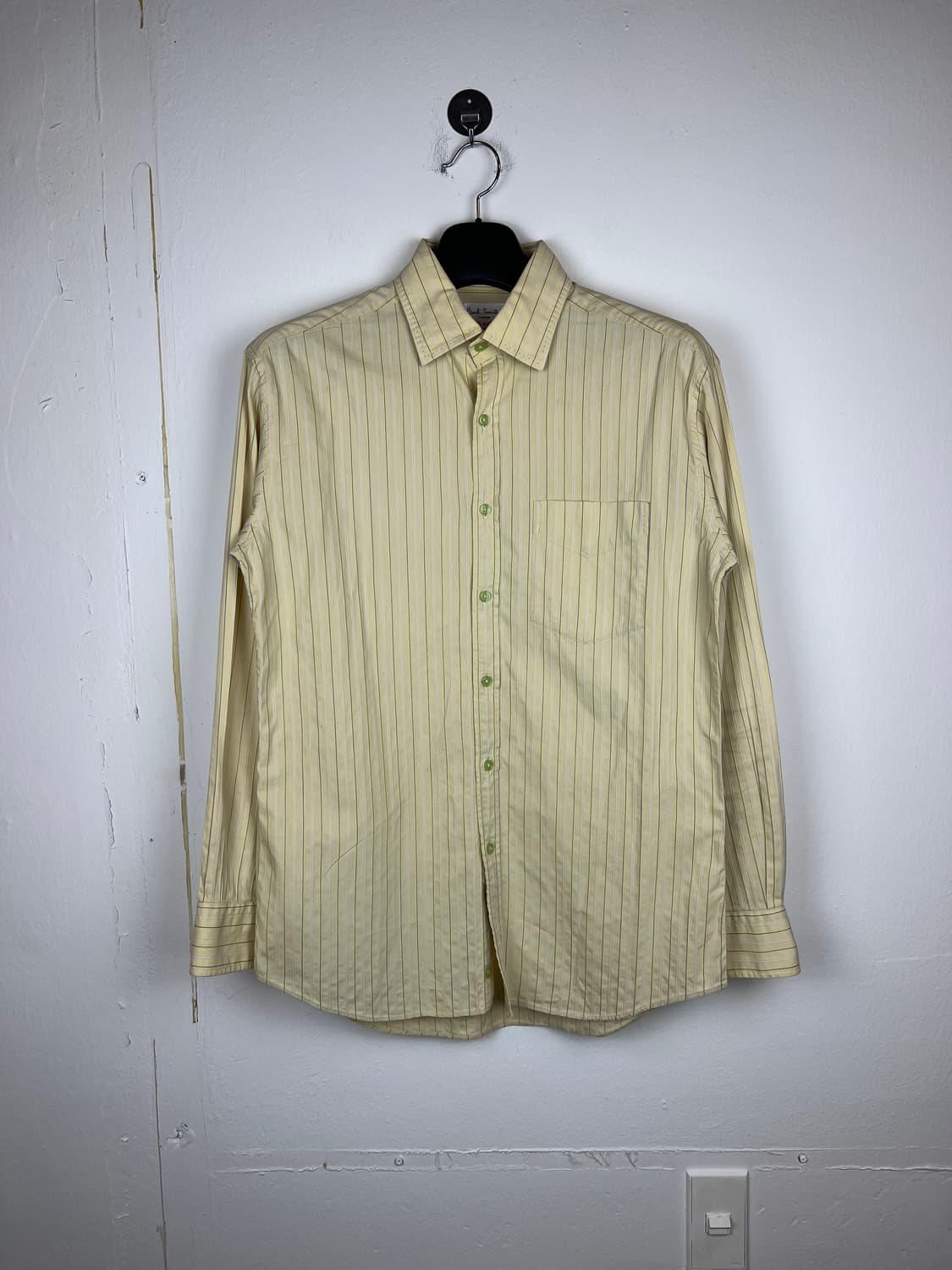 폴 스미스 옐로우 스트라이프 셔츠 L 상품이미지1
